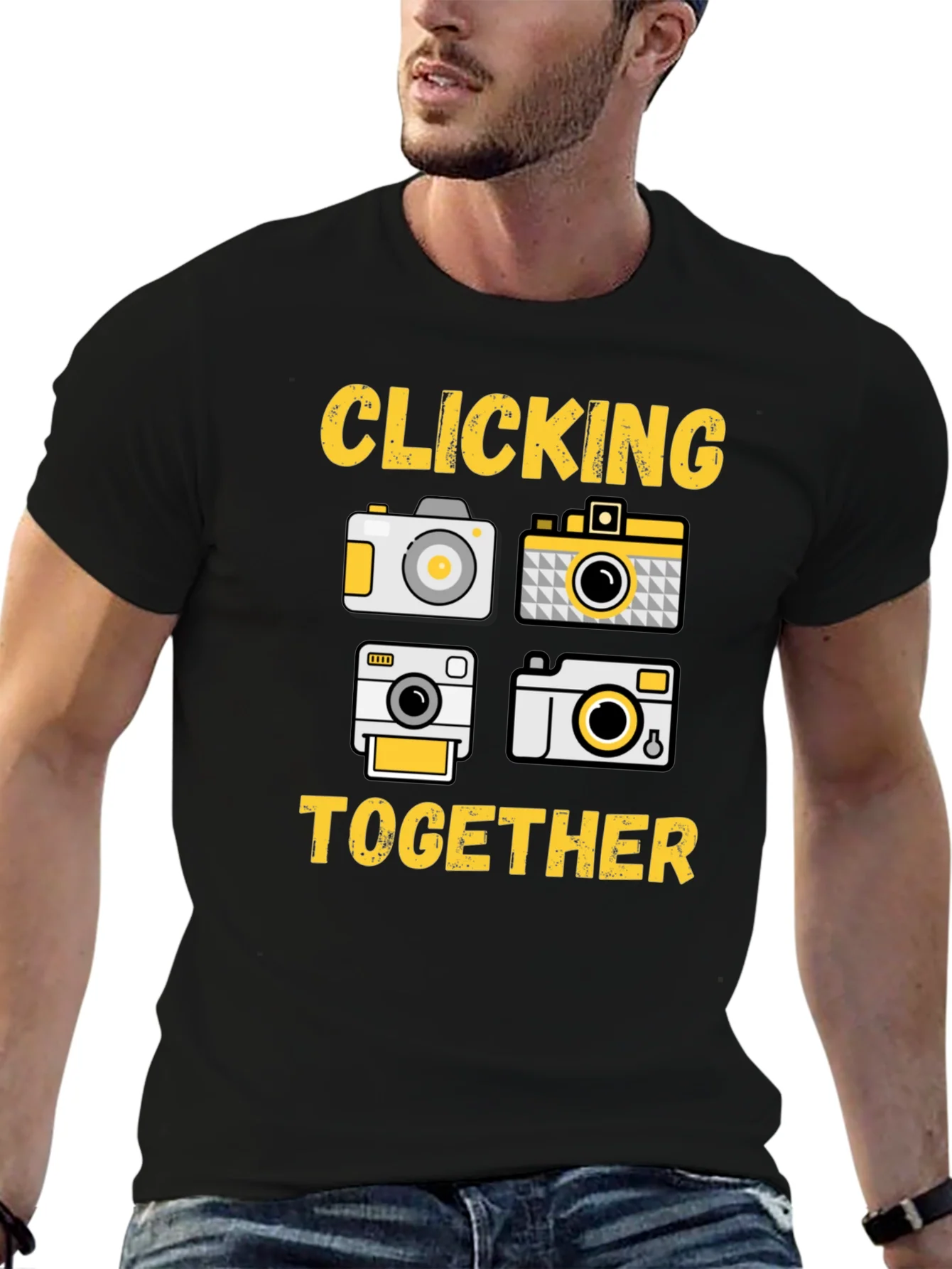 Clicking Together Camera Graphic T-Shirt