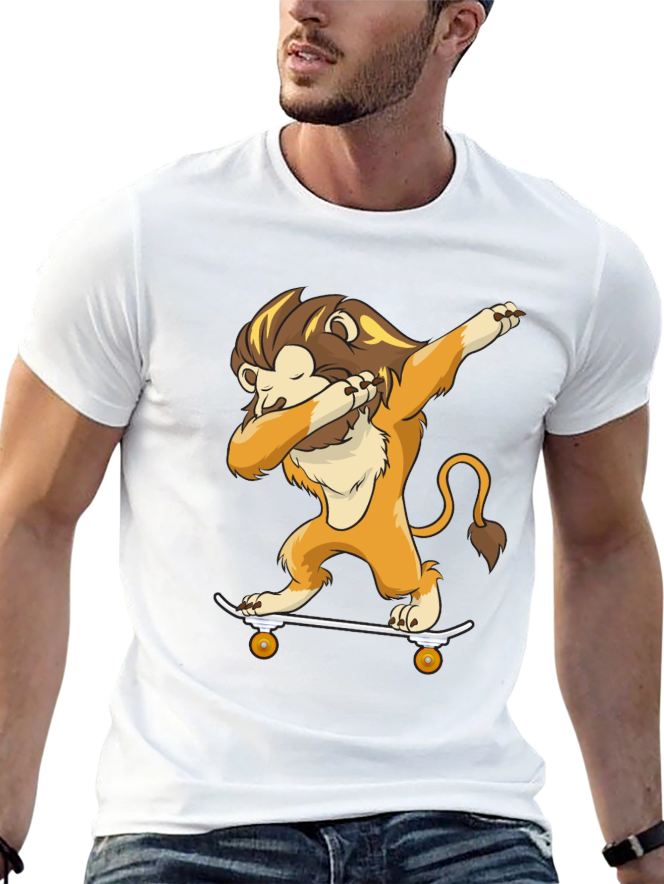 Lion Skateboard Dab T-Shirt