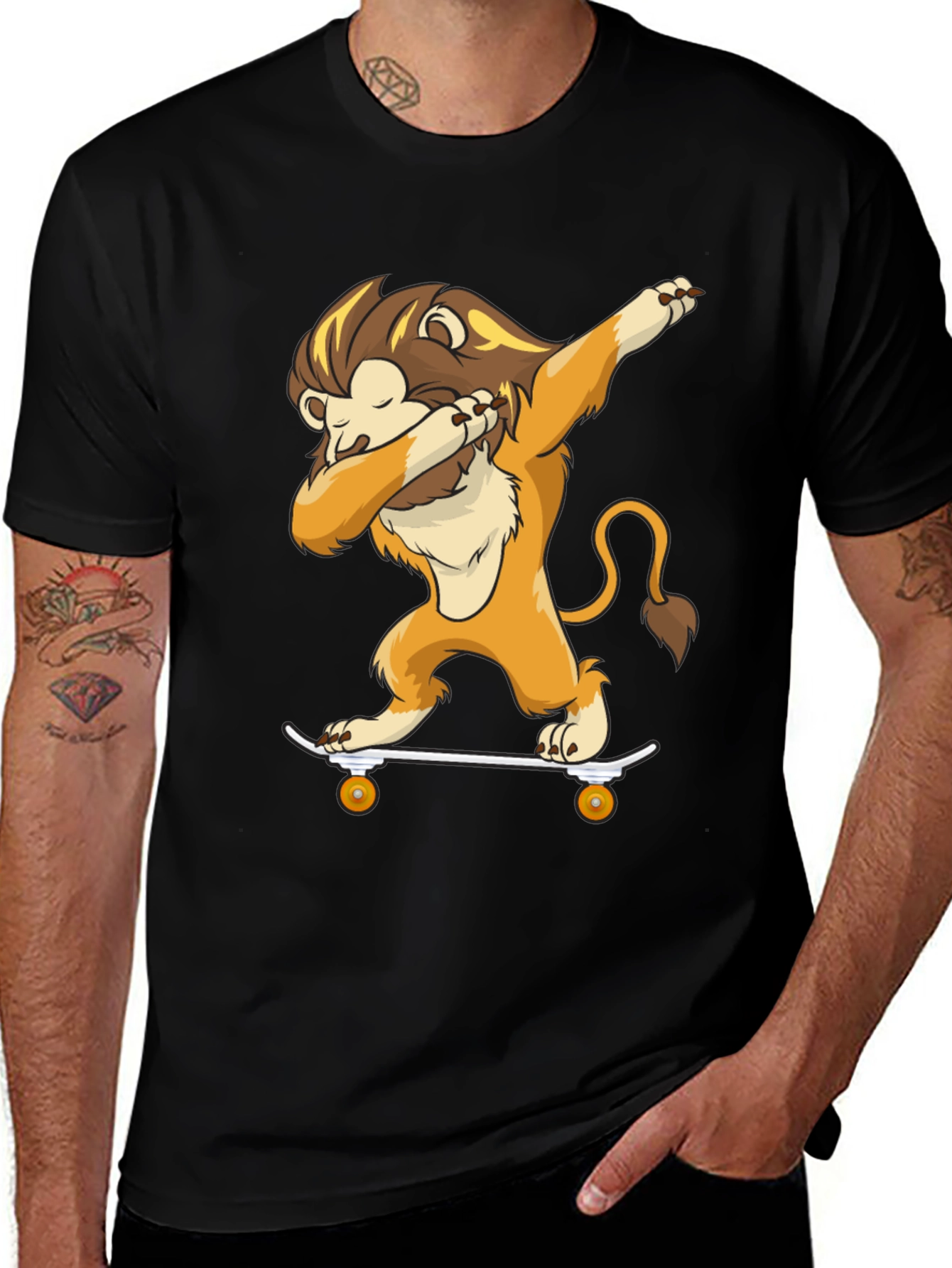 Lion Skateboard Dab T-Shirt