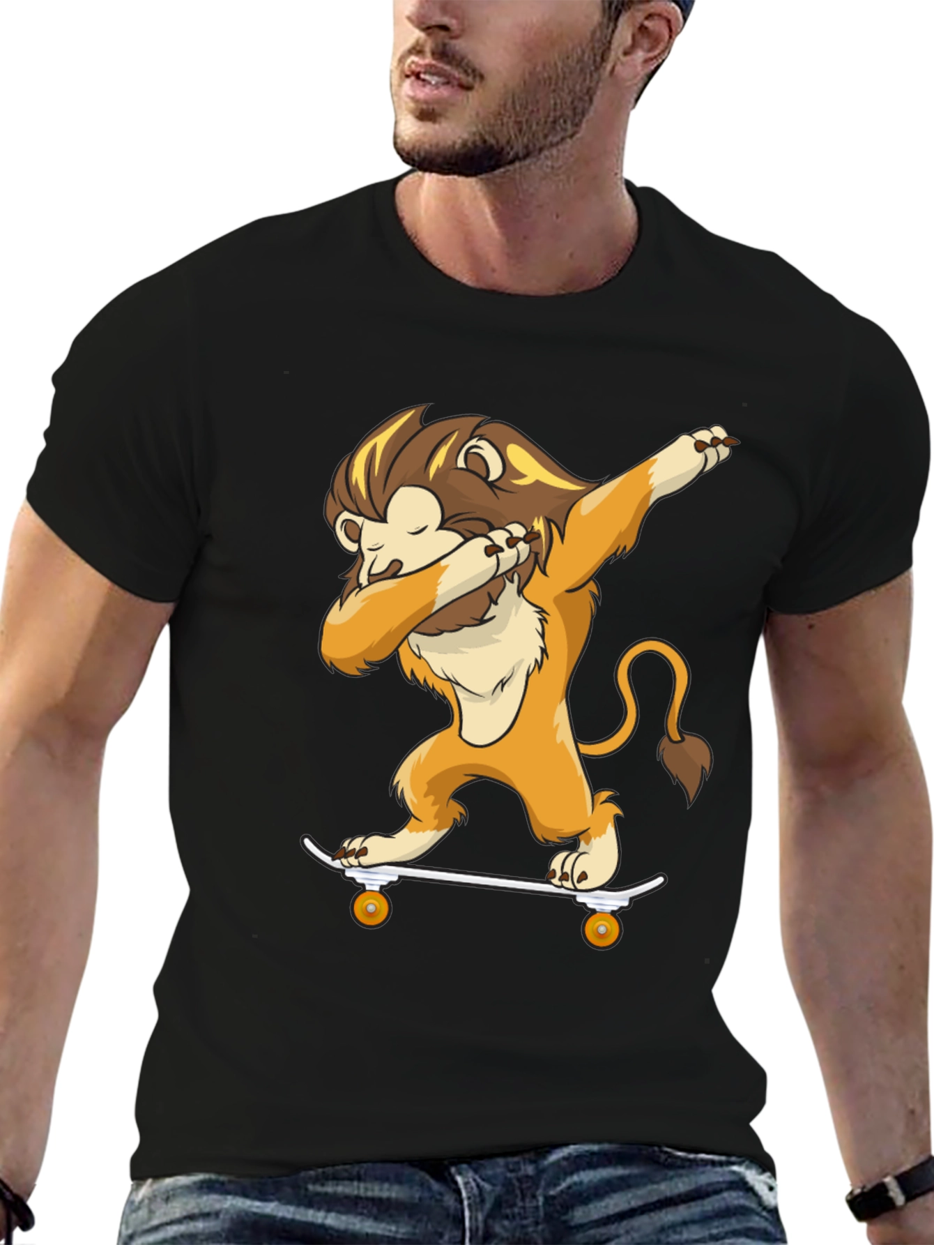 Lion Skateboard Dab T-Shirt