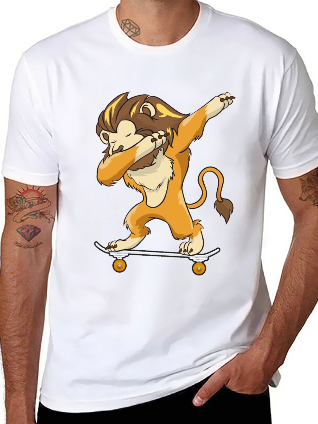 Lion Skateboard Dab T-Shirt