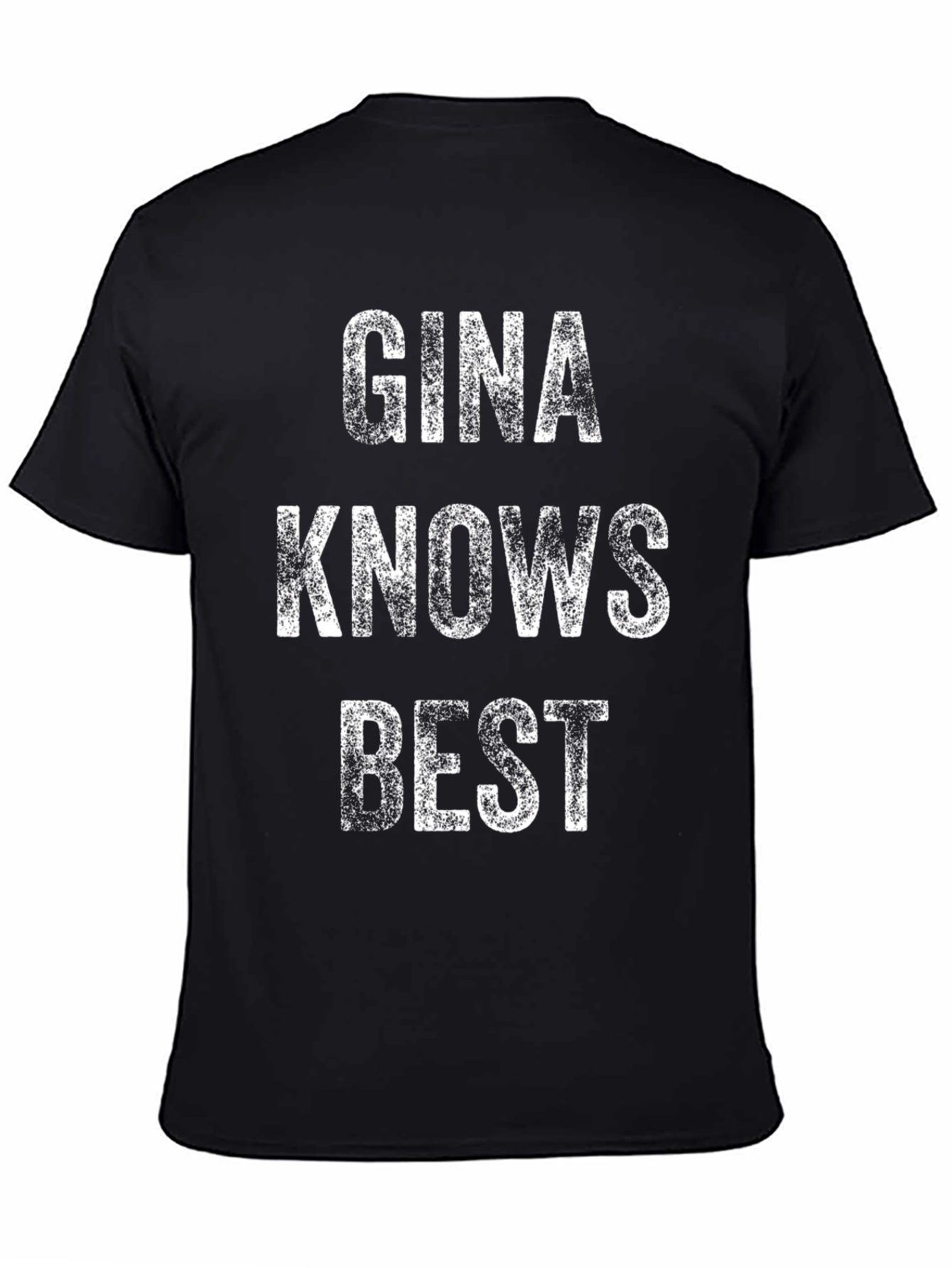 Gina Knows Best Black Graphic Tee