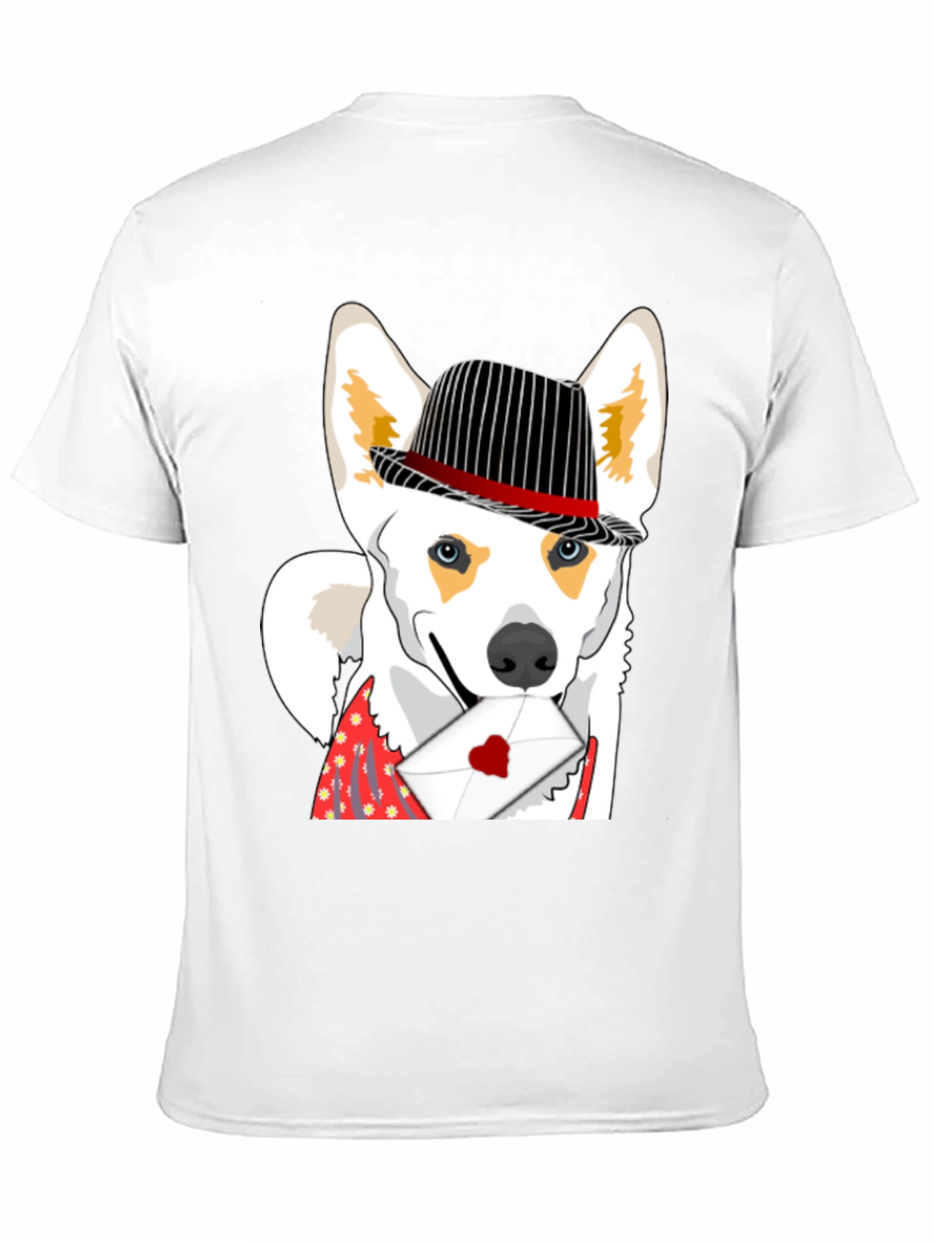 Dog in Hat Valentines T-Shirt