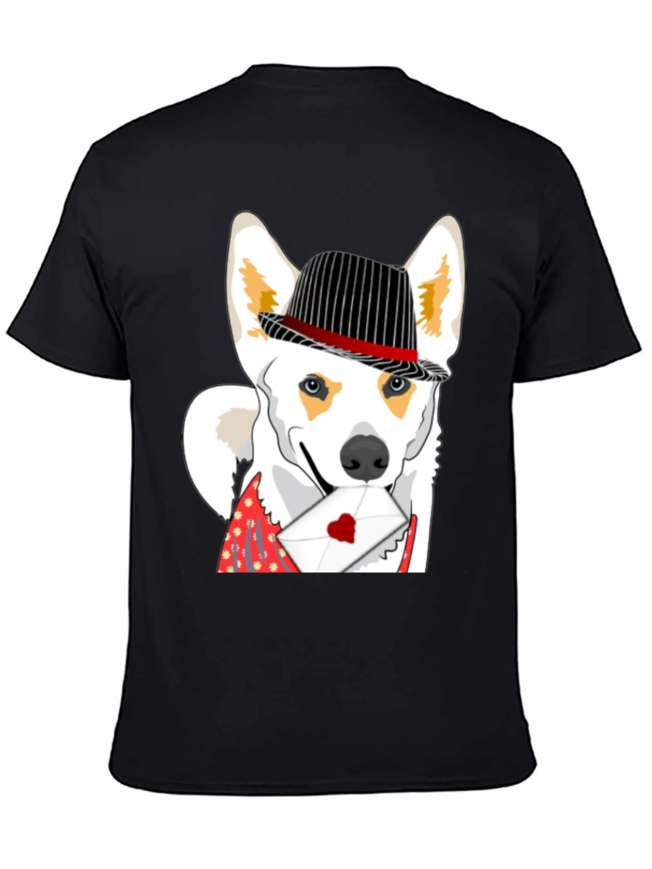 Dog in Hat Valentines T-Shirt