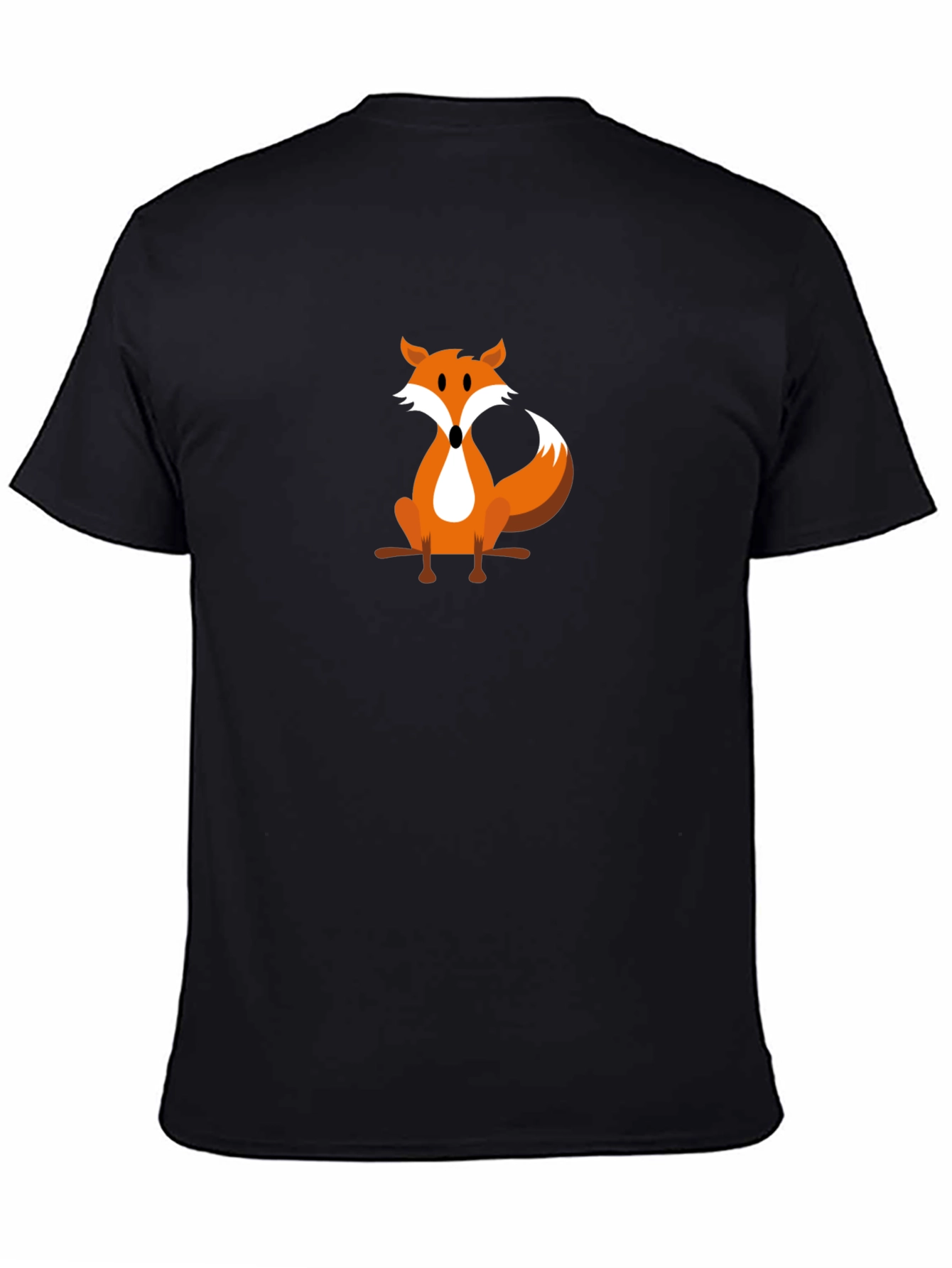 Fox Graphic Tee - Black Cotton T-Shirt