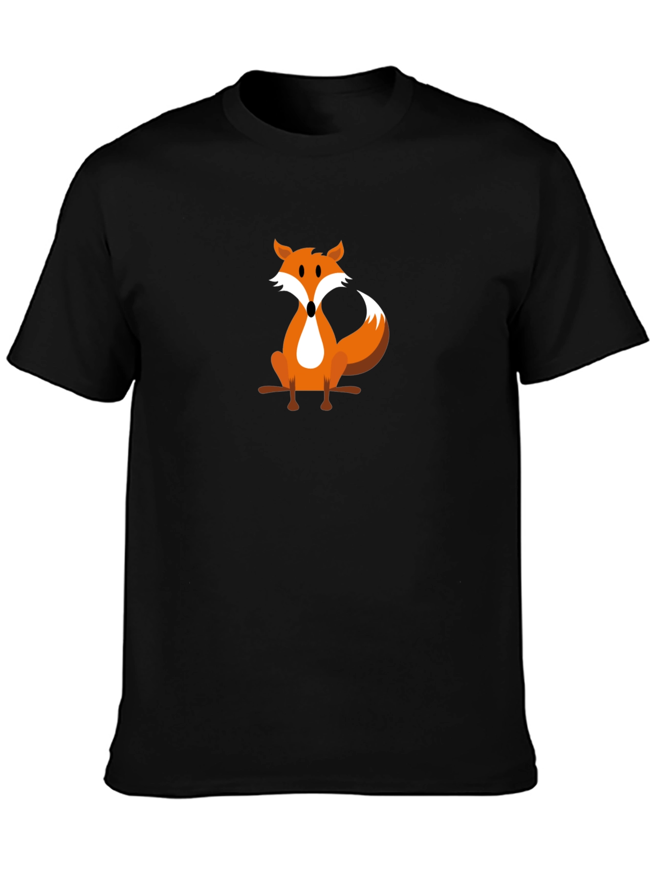 Fox Graphic Tee - Black Cotton T-Shirt