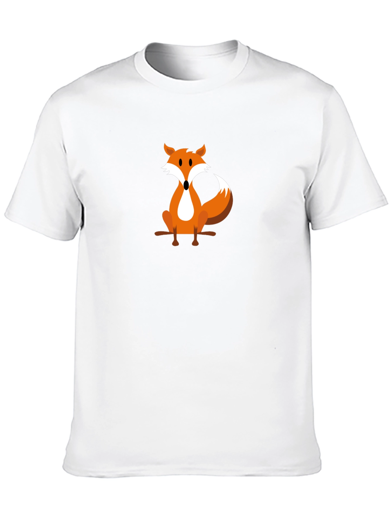 Fox Graphic Tee - Black Cotton T-Shirt