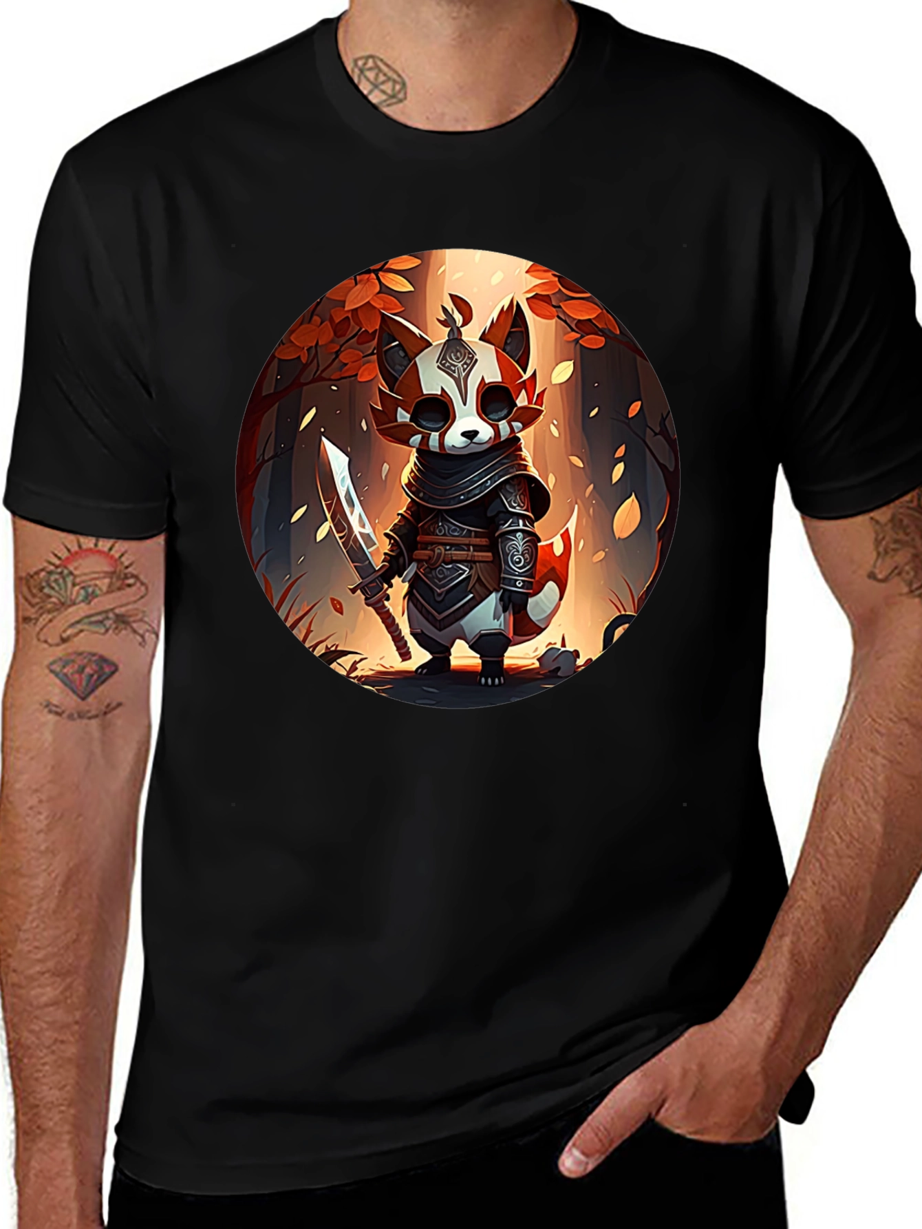 Warrior Red Panda Graphic Tee