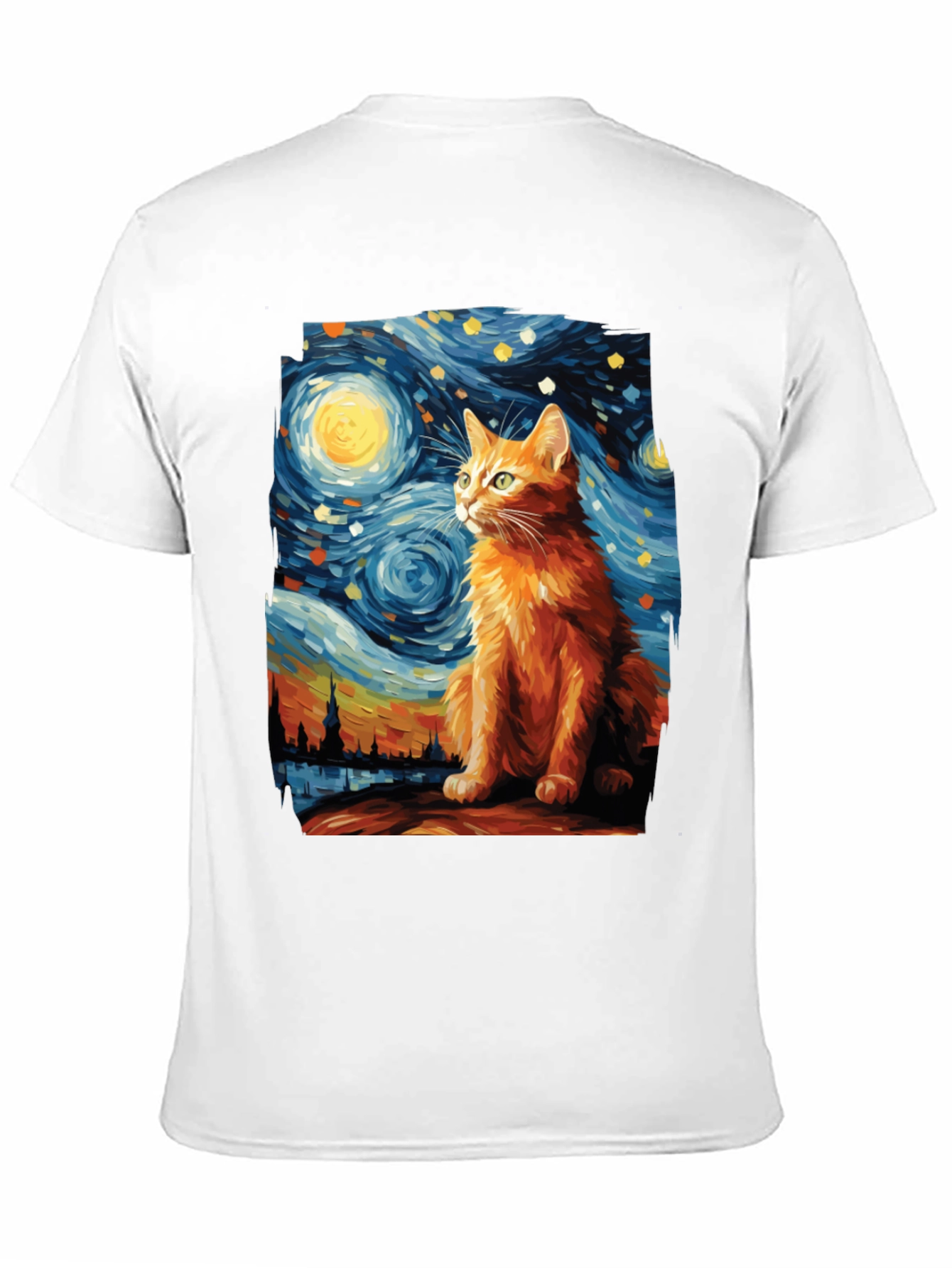 Starry Night Cat T-Shirt