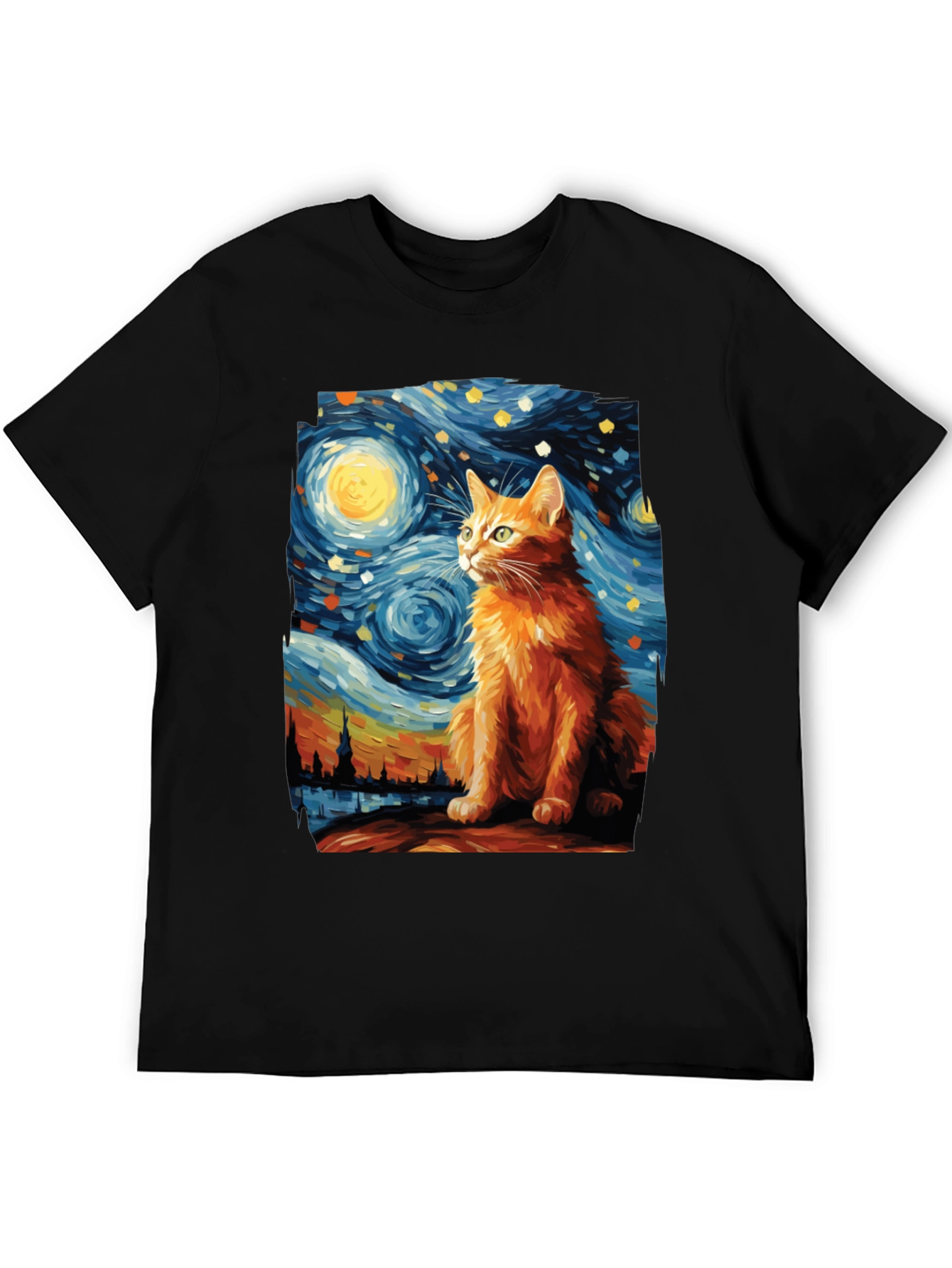 Starry Night Cat T-Shirt
