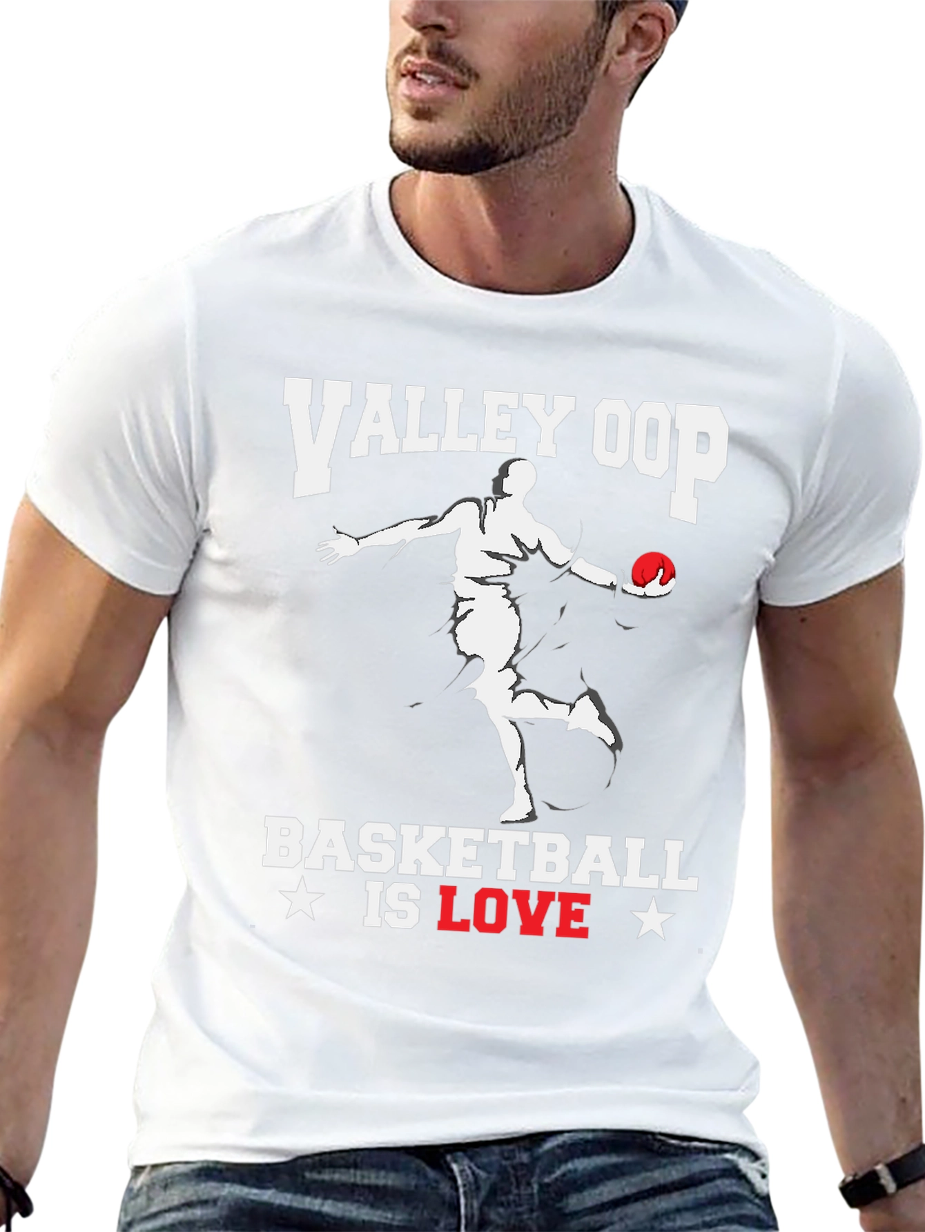Valley Oop Basketball Is Love Graphic T-Shirt