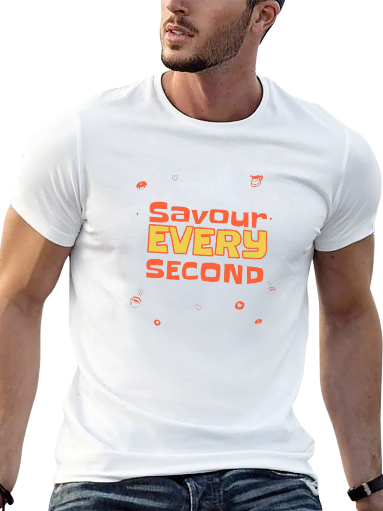 Savour Every Second Graphic Tee - Black