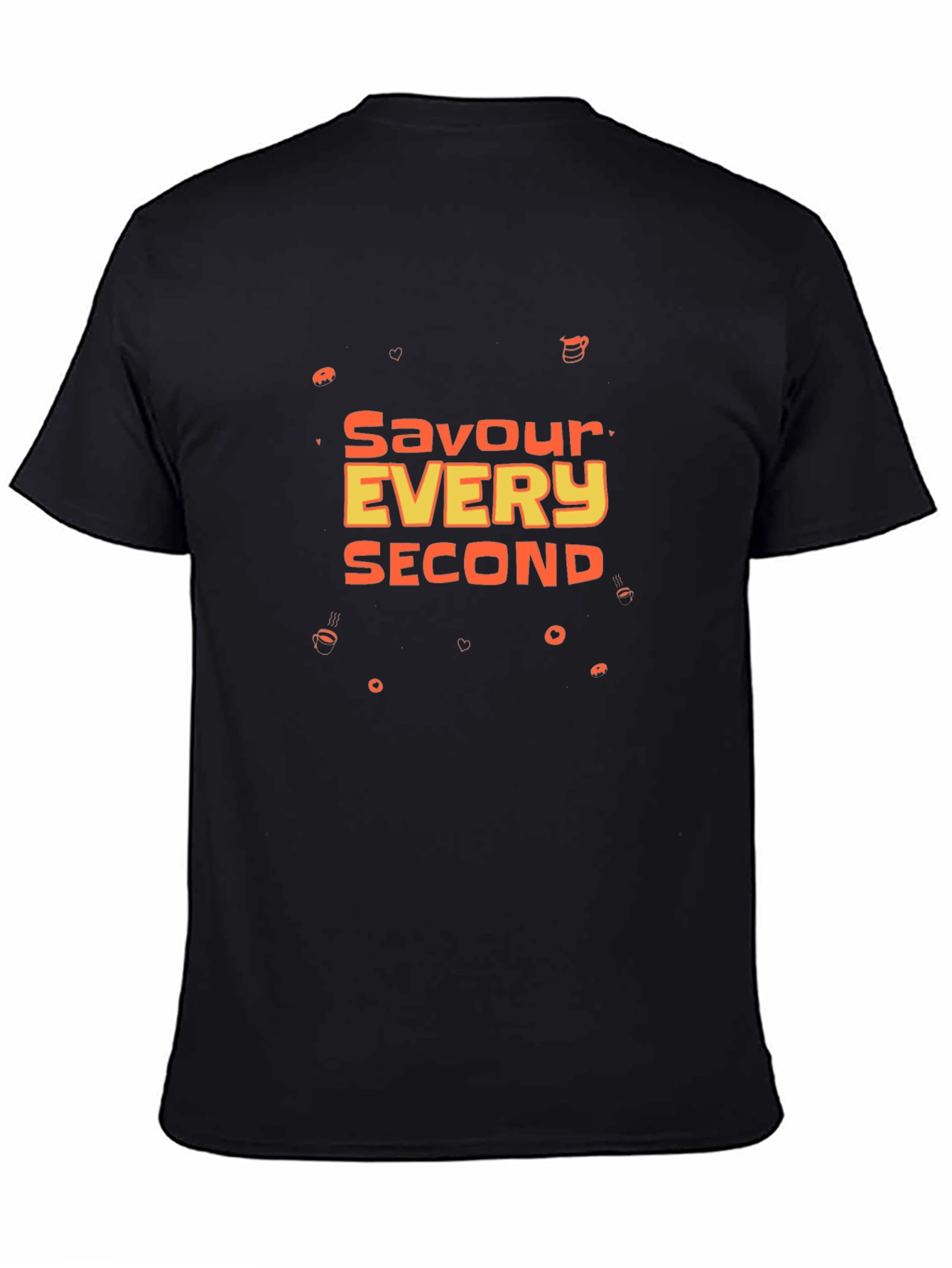 Savour Every Second Graphic Tee - Black