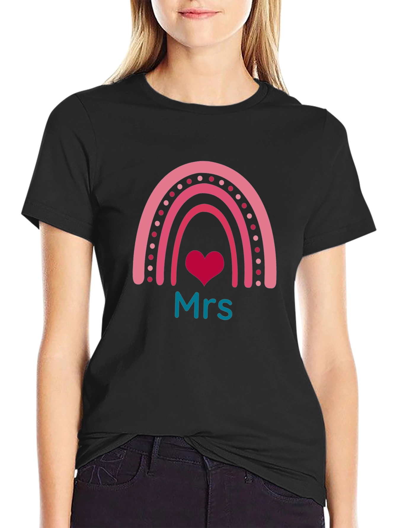 Mrs. Rainbow Heart T-Shirt