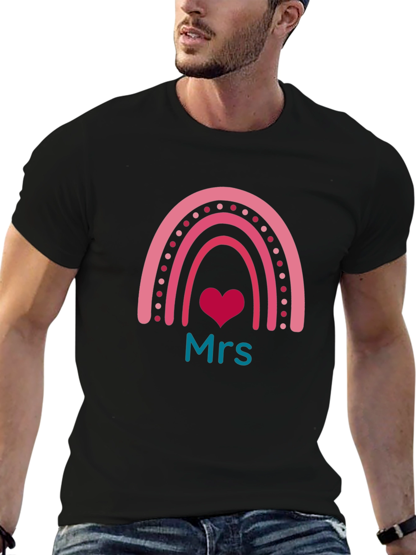 Mrs. Rainbow Heart T-Shirt