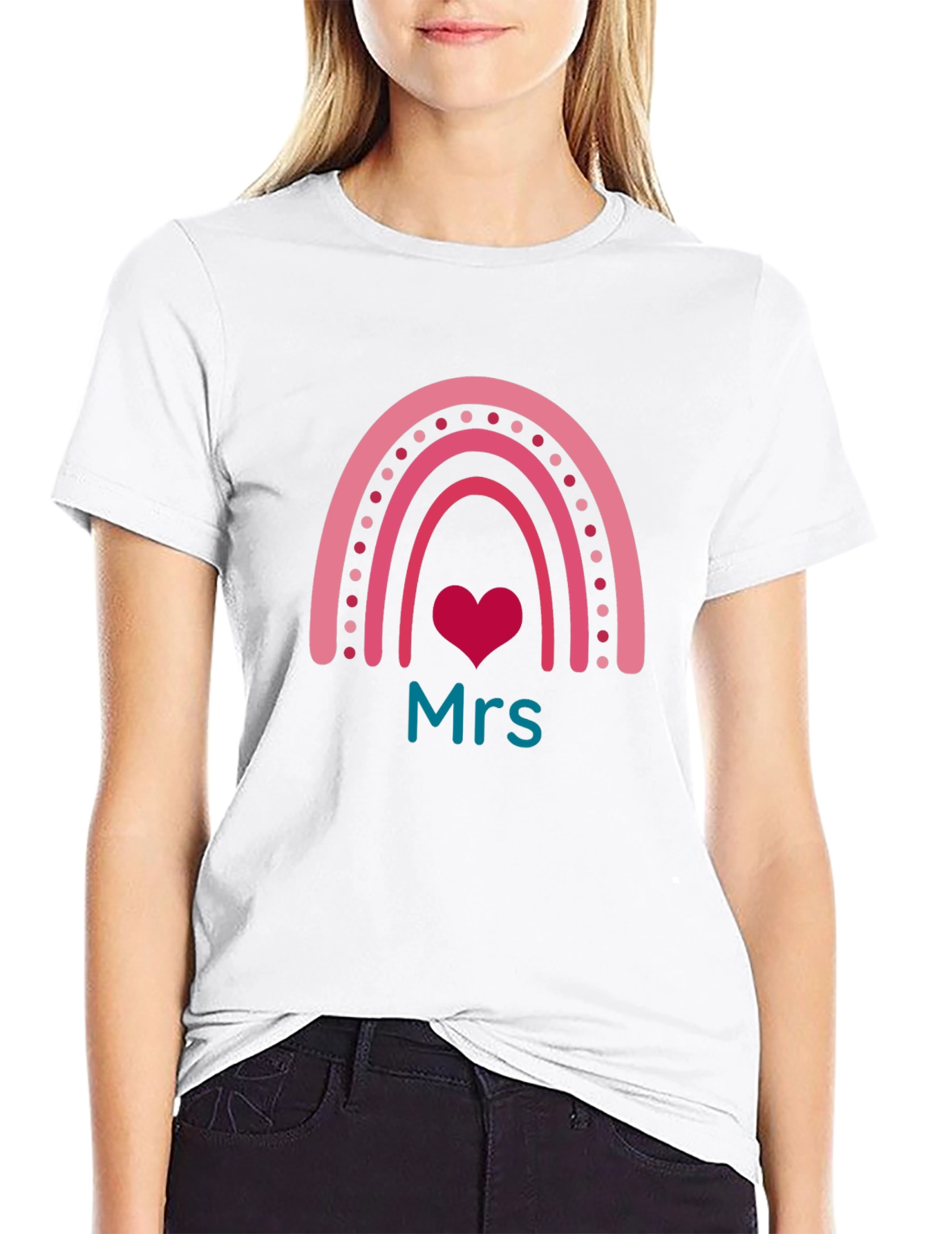 Mrs. Rainbow Heart T-Shirt