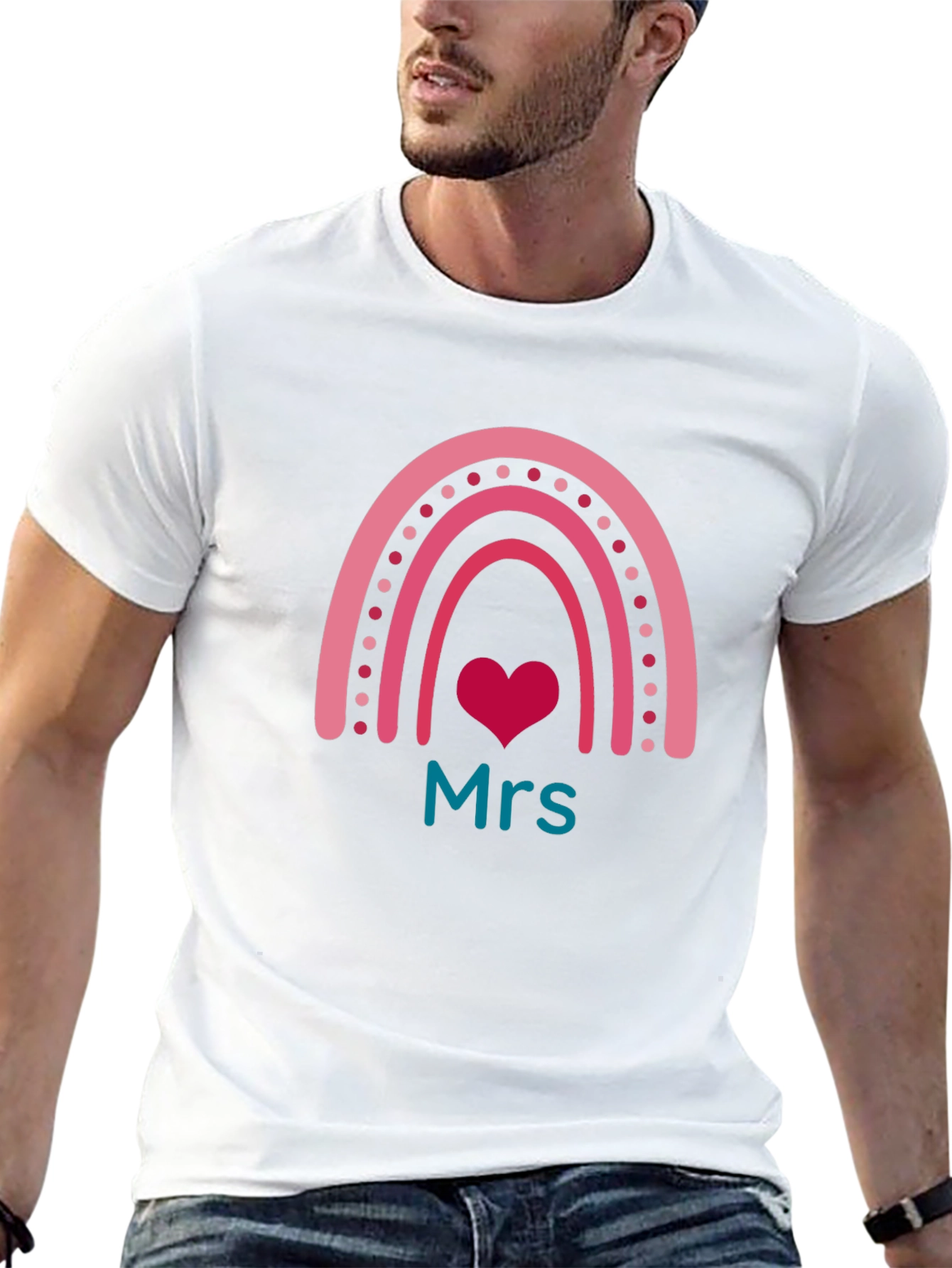 Mrs. Rainbow Heart T-Shirt
