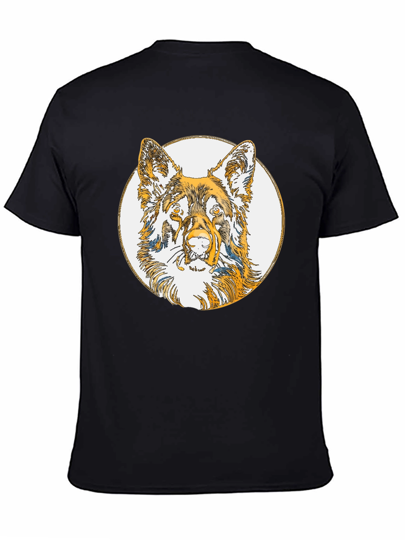 Dog Sketch Tee - Black Cotton Blend