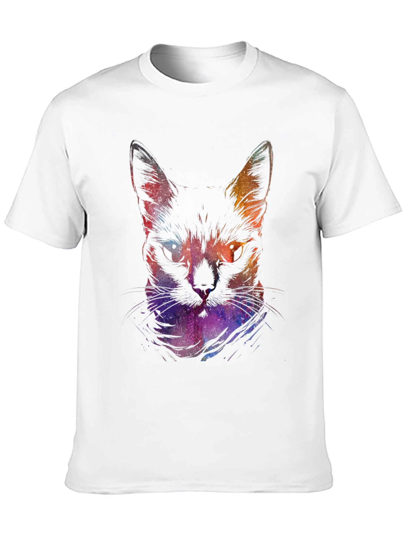 Cosmic Cat Graphic Tee - Black