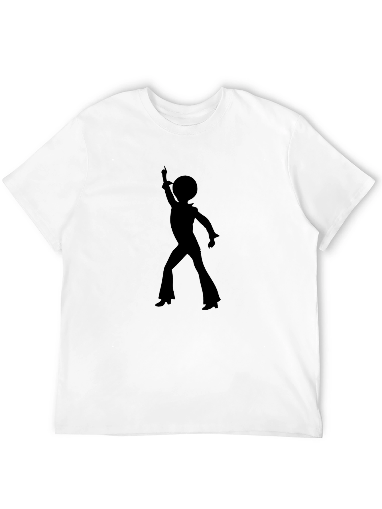 Retro Disco Dancer Graphic Tee - Black