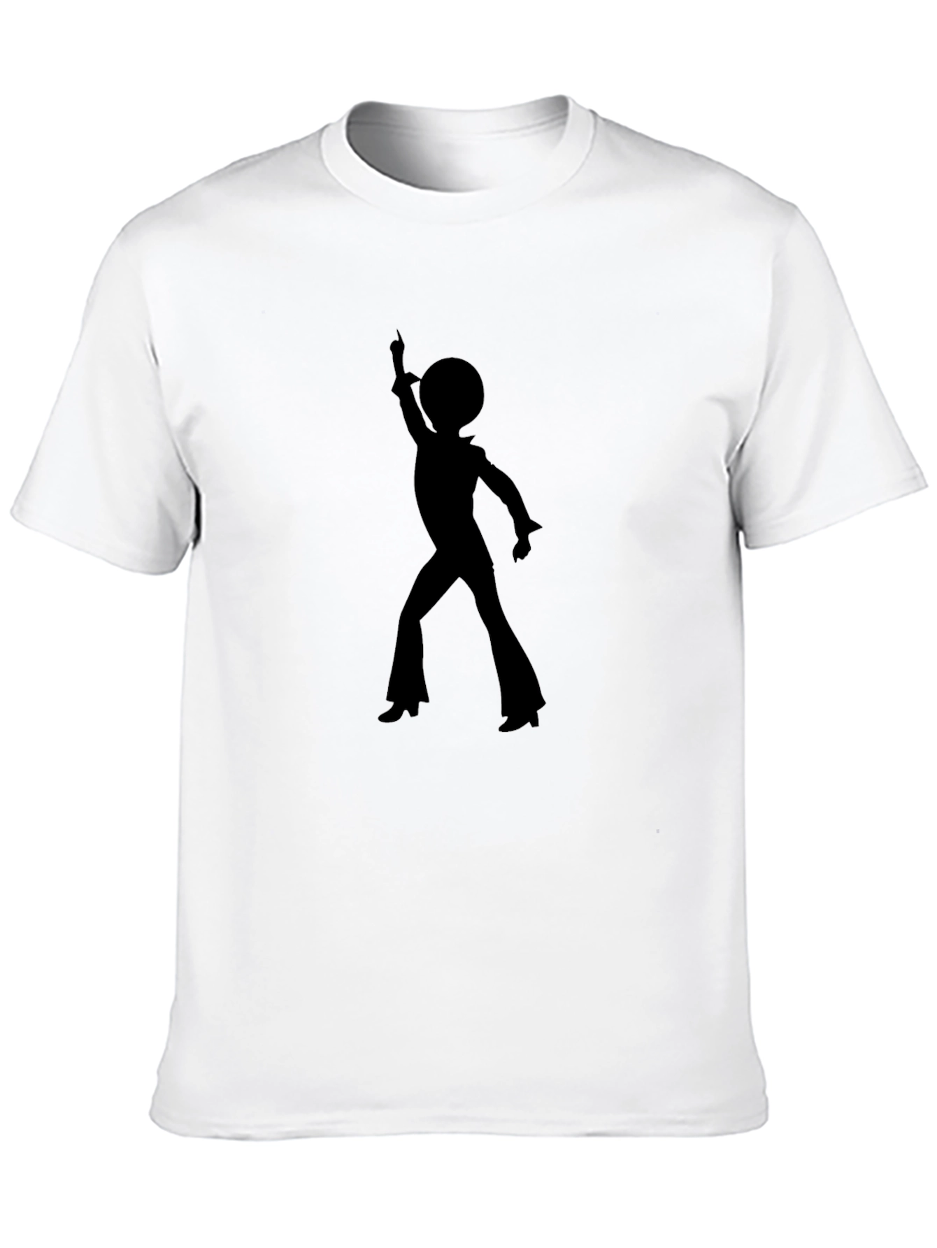 Retro Disco Dancer Graphic Tee - Black