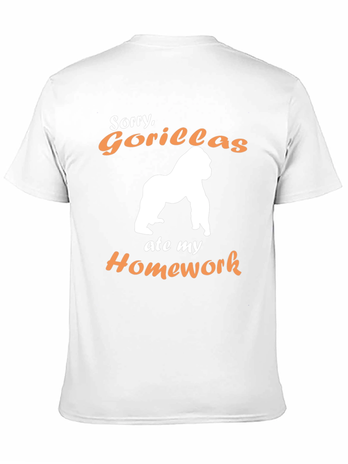 Funny Gorilla Ate My Homework Graphic Tee