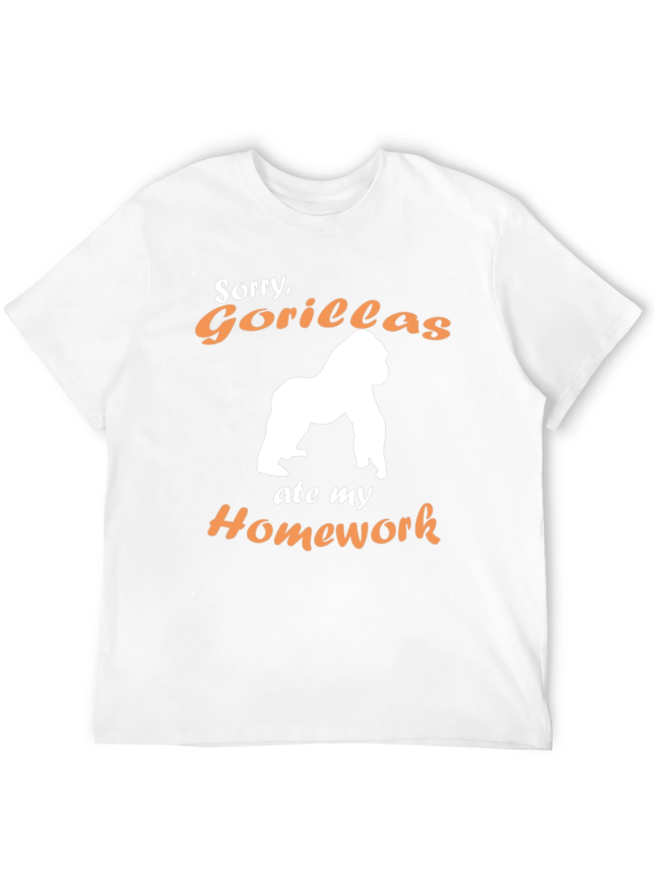Funny Gorilla Ate My Homework Graphic Tee