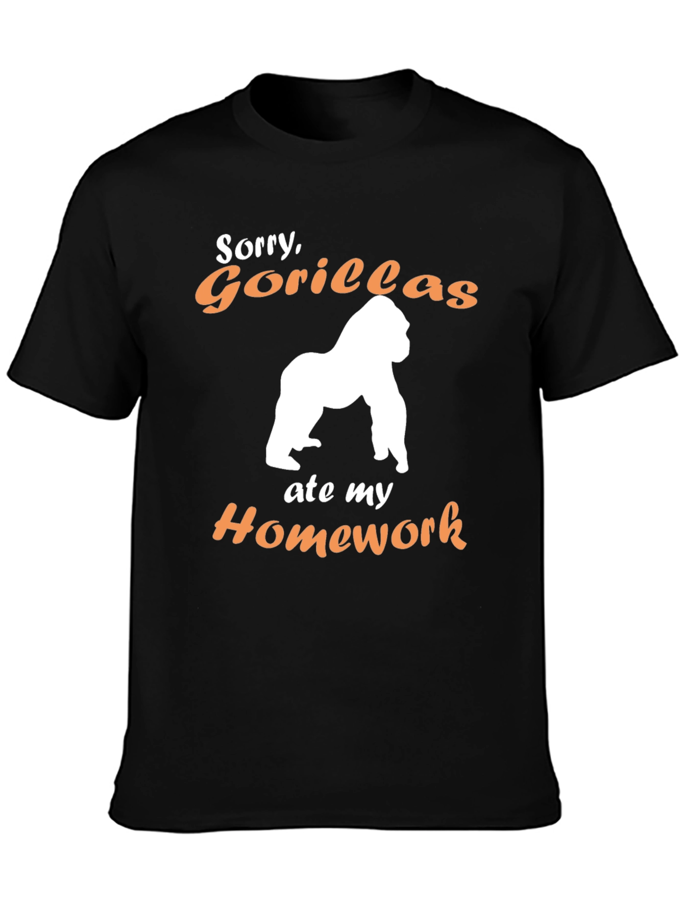 Funny Gorilla Ate My Homework Graphic Tee