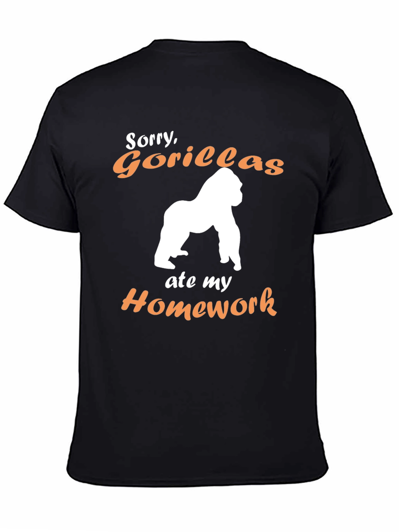 Funny Gorilla Ate My Homework Graphic Tee