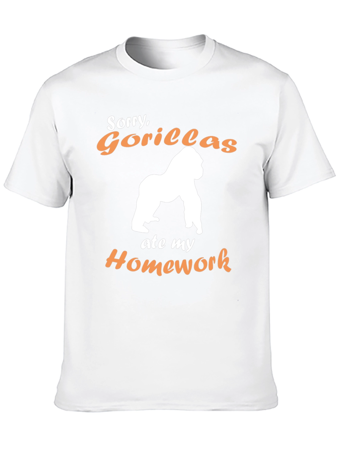 Funny Gorilla Ate My Homework Graphic Tee