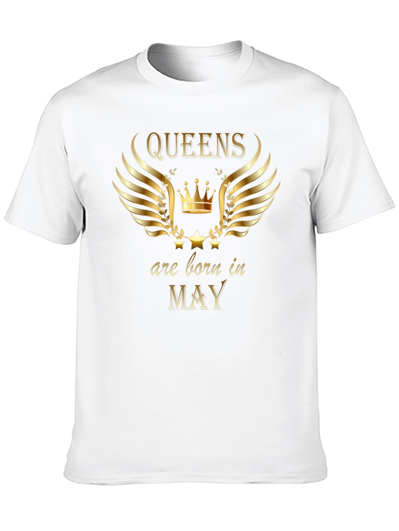 Queens Born in May Black Graphic Tee