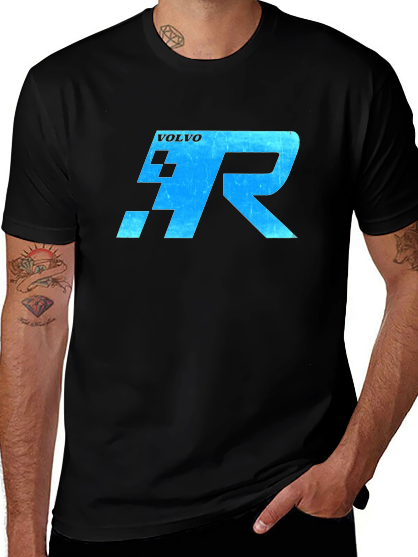 Volvo R T-Shirt - Black Automotive Enthusiast Tee