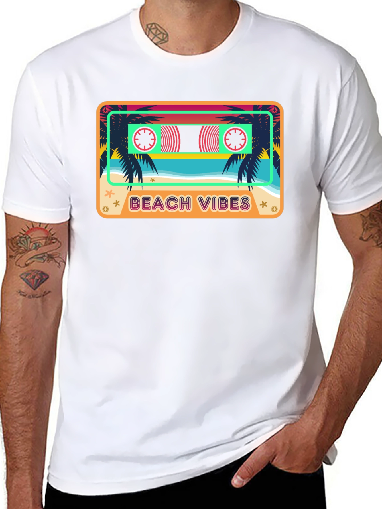 Beach Vibes Cassette Tape T-Shirt