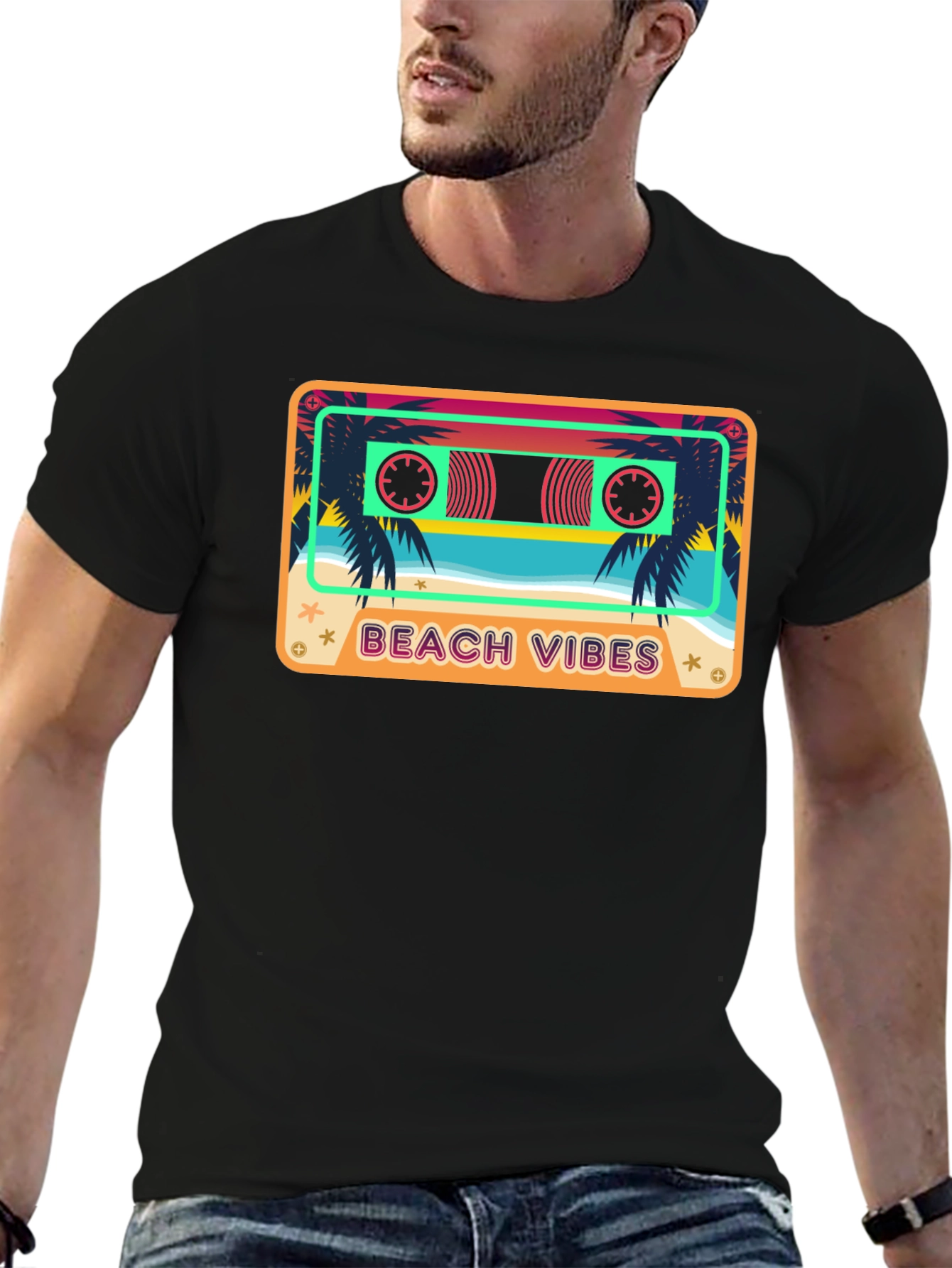 Beach Vibes Cassette Tape T-Shirt