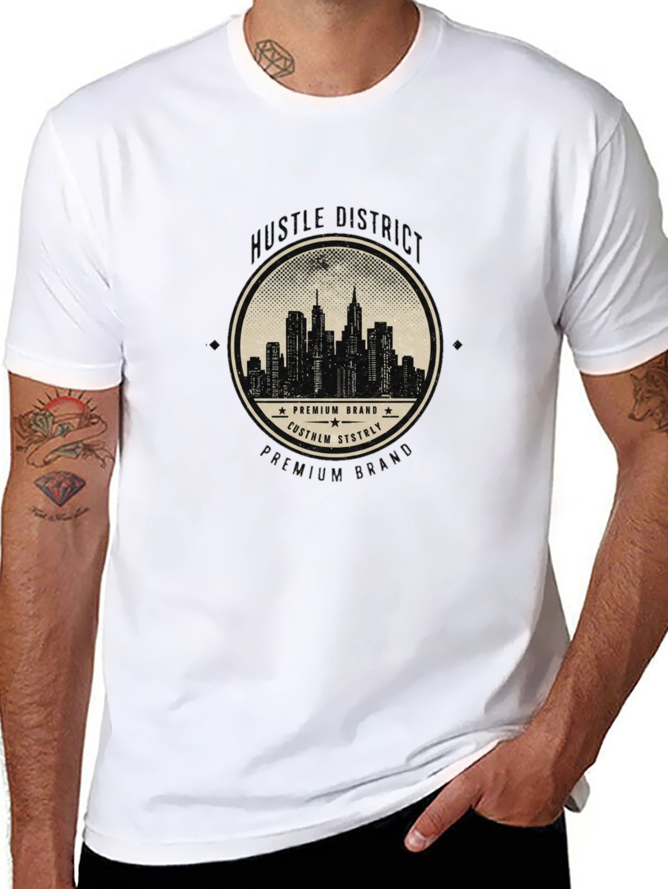 Urban Skyline Premium Brand Black T-Shirt