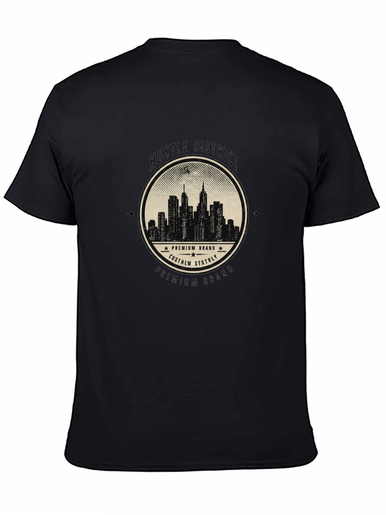 Urban Skyline Premium Brand Black T-Shirt