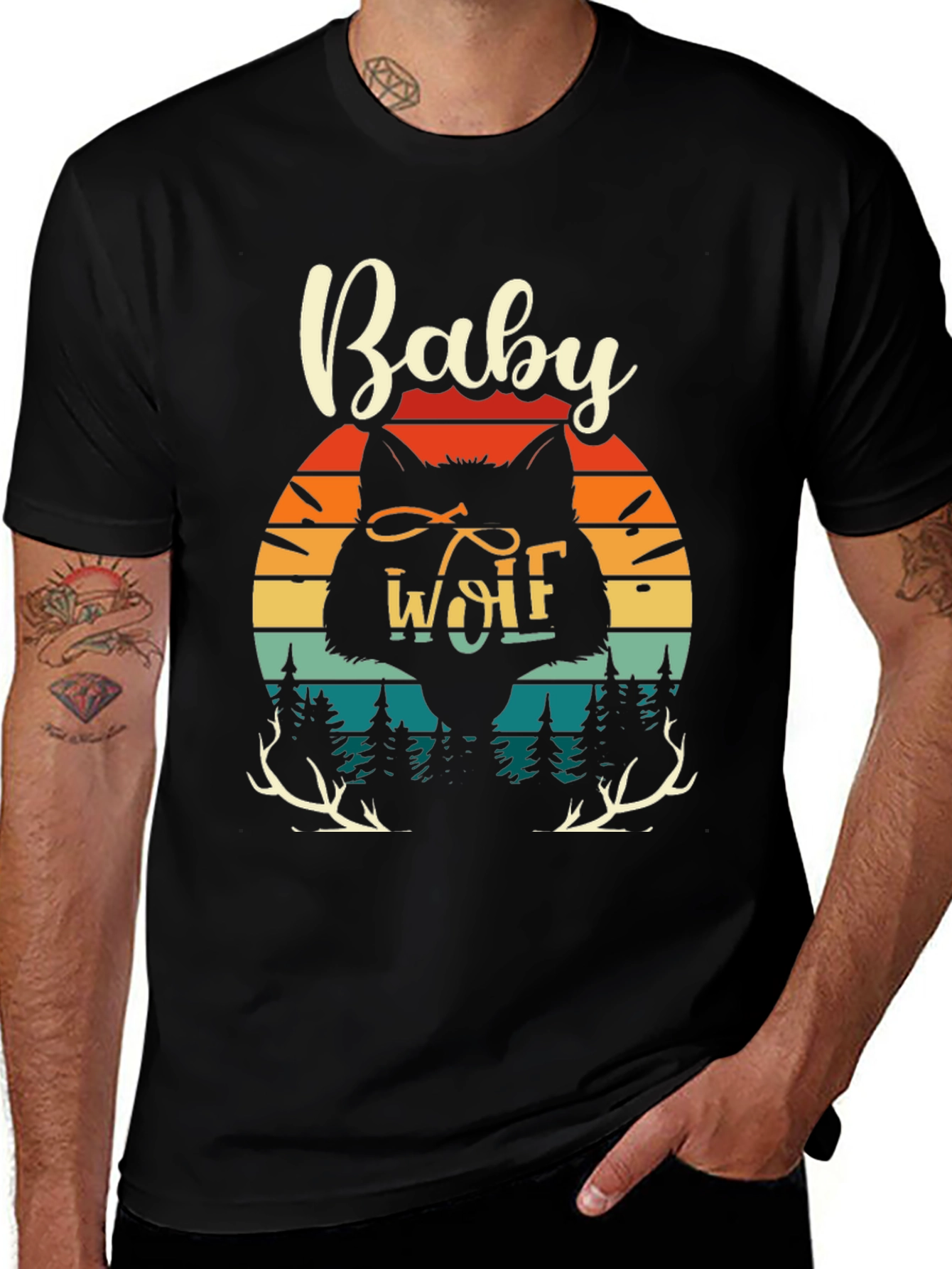 Baby Wolf Graphic Tee - Nature Inspired Design