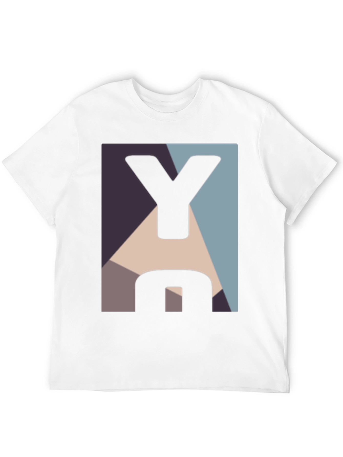 Geometric Y Graphic Black T-Shirt