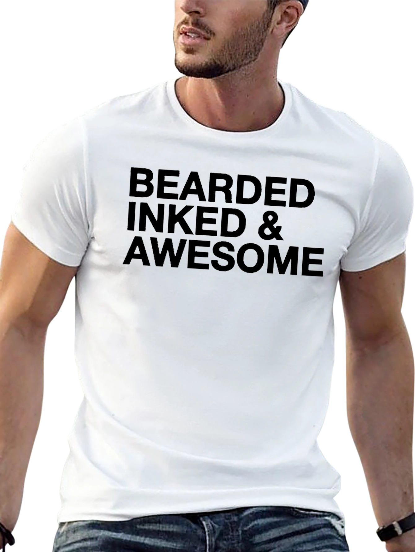 Bearded Inked & Awesome Graphic Tee