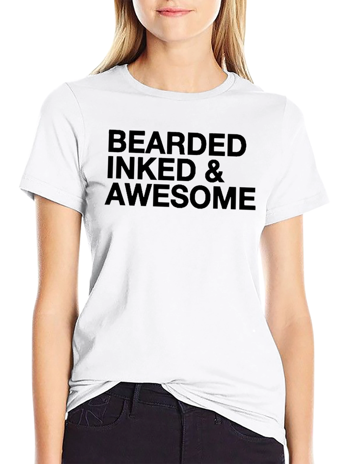 Bearded Inked & Awesome Graphic Tee