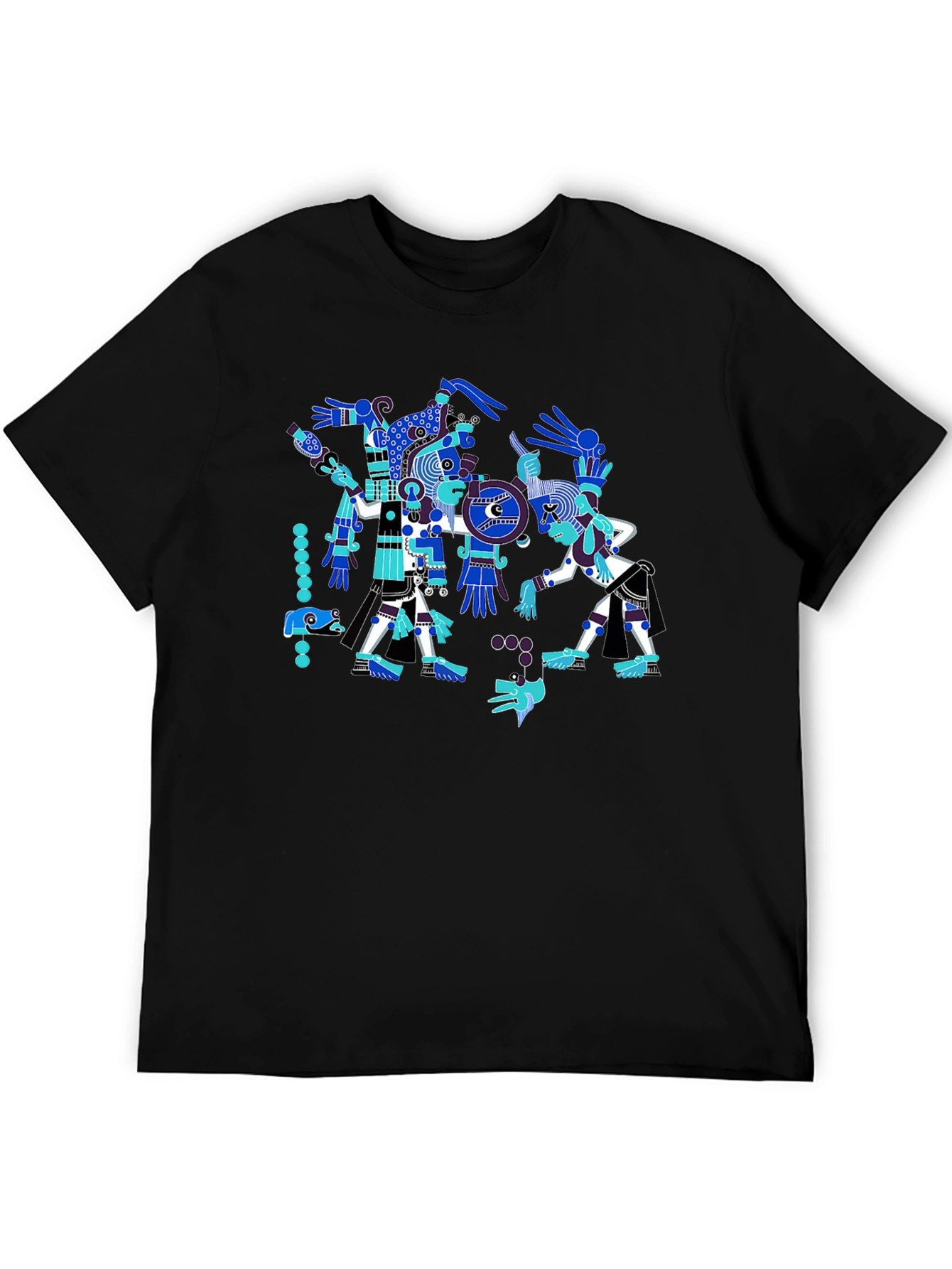 Aztec Art T-Shirt - Black