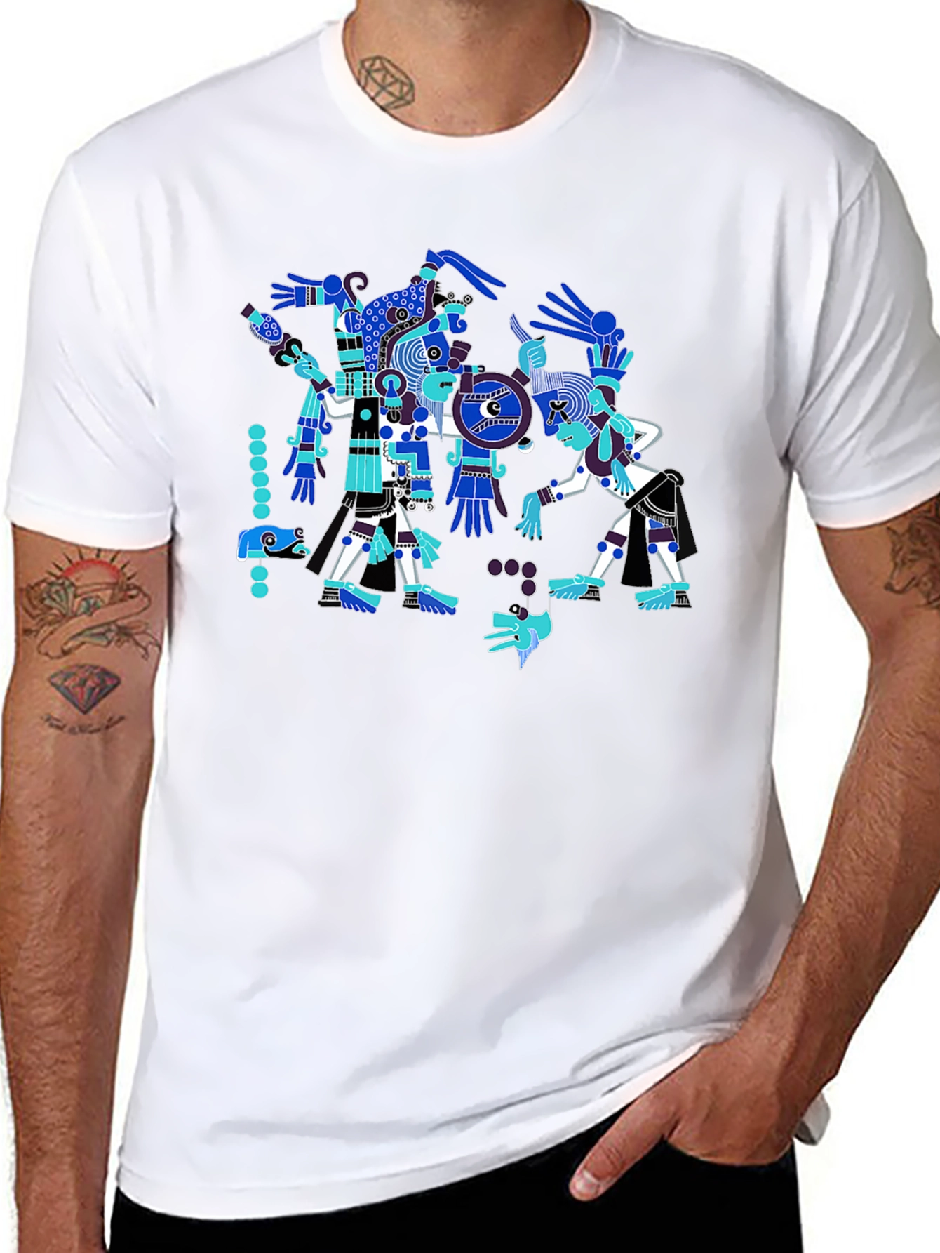 Aztec Art T-Shirt - Black