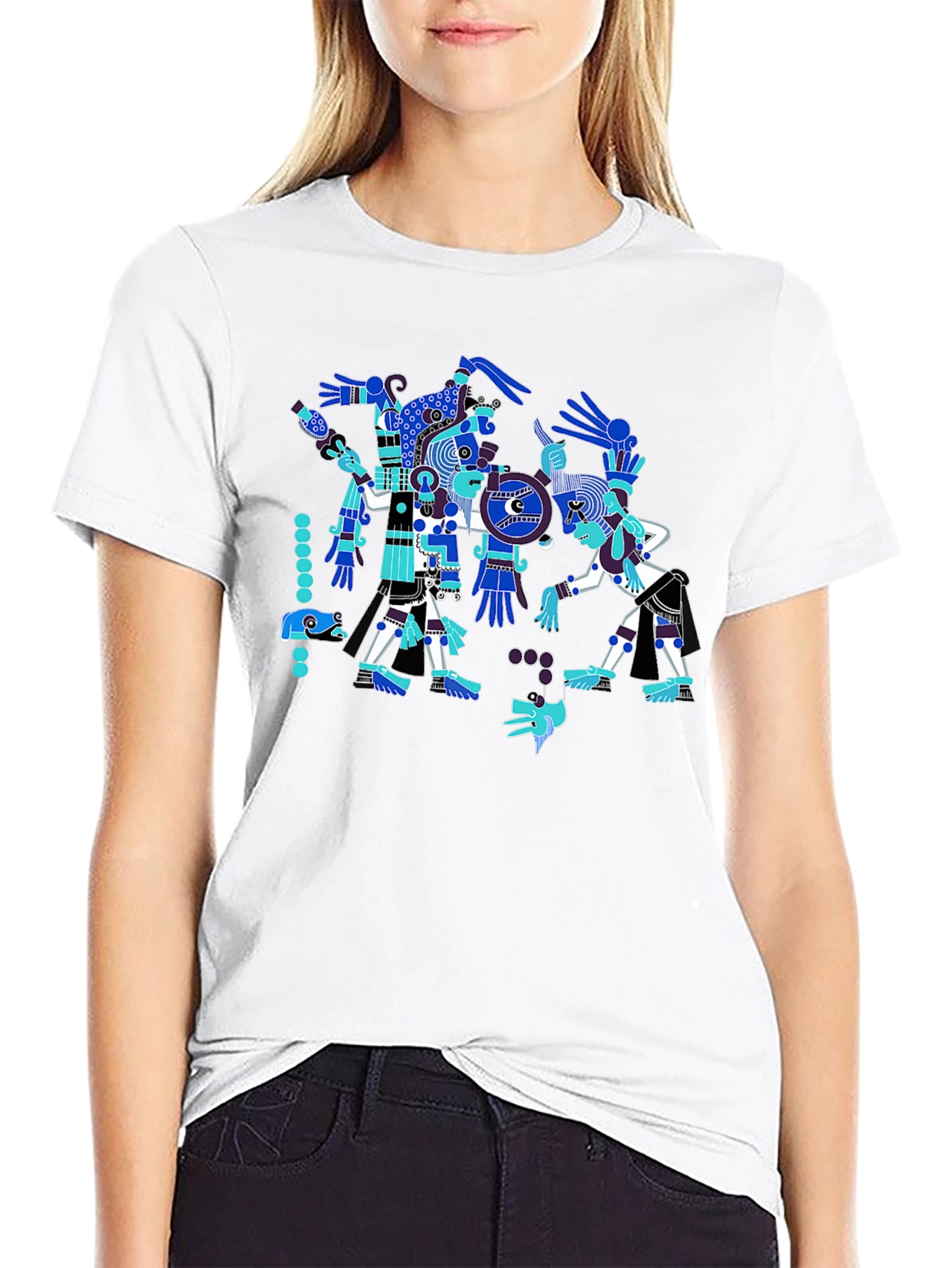 Aztec Art T-Shirt - Black