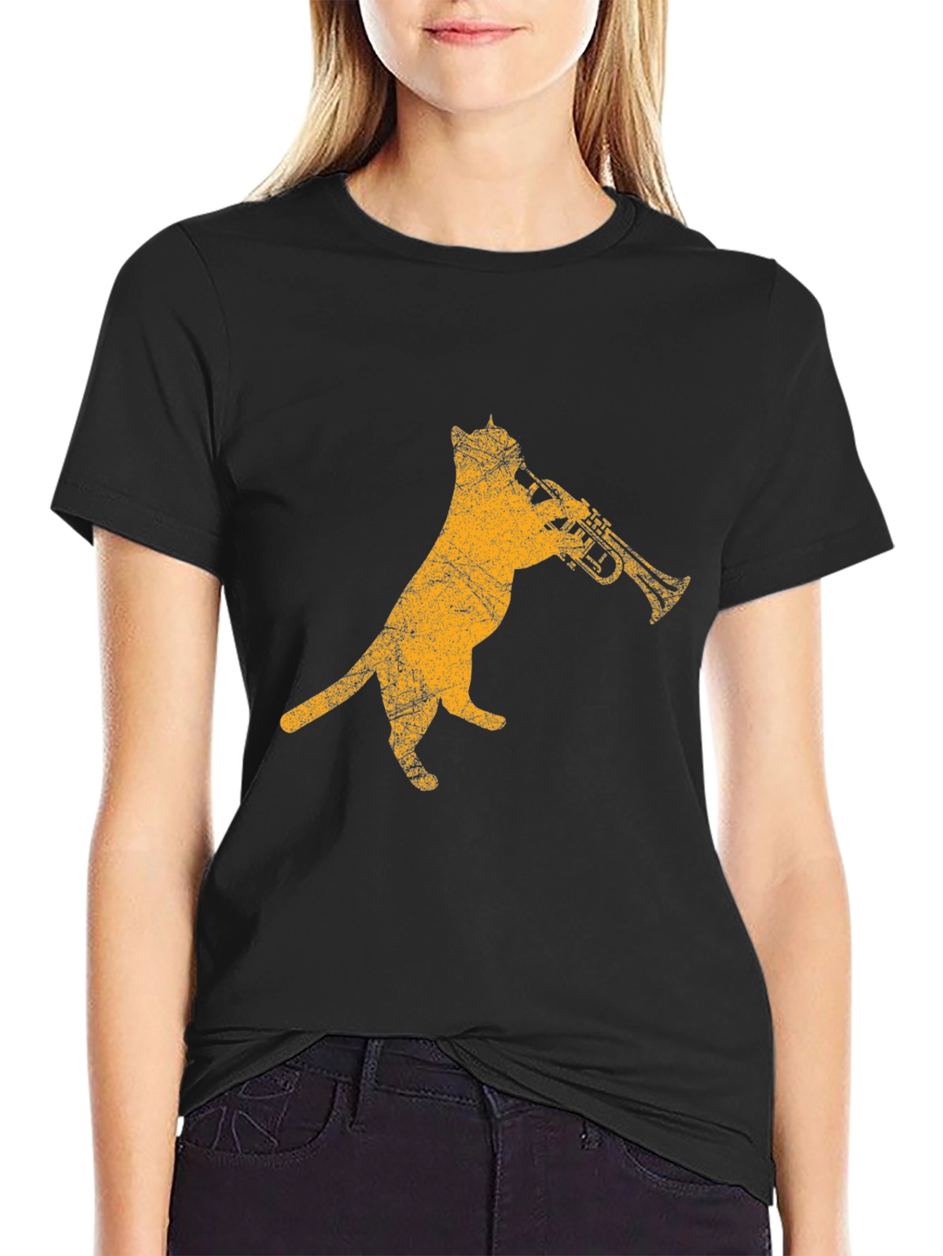 Cool Cat Trumpet Player T-Shirt