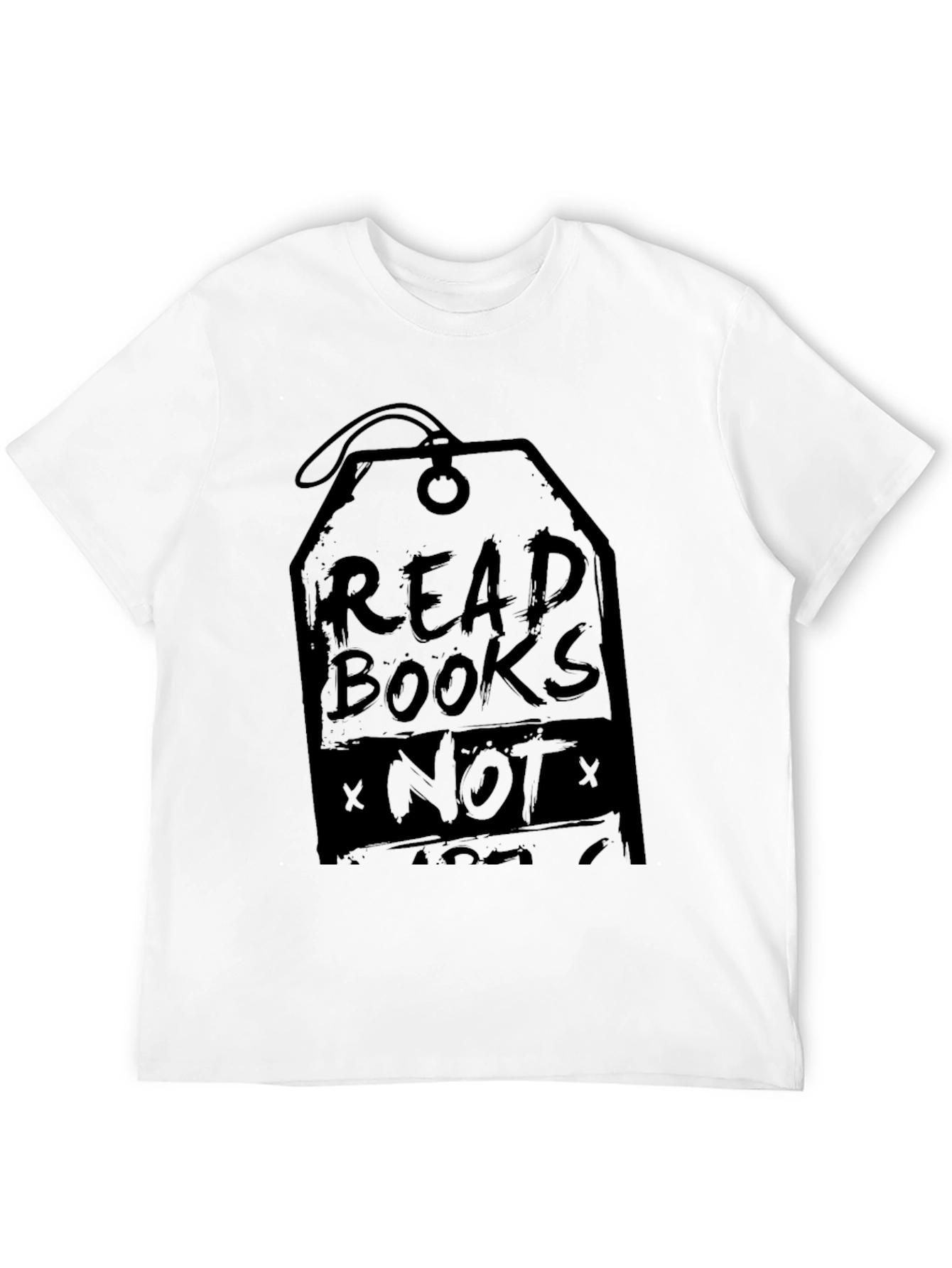 Read Books Not Ads Mens Black Graphic Tee