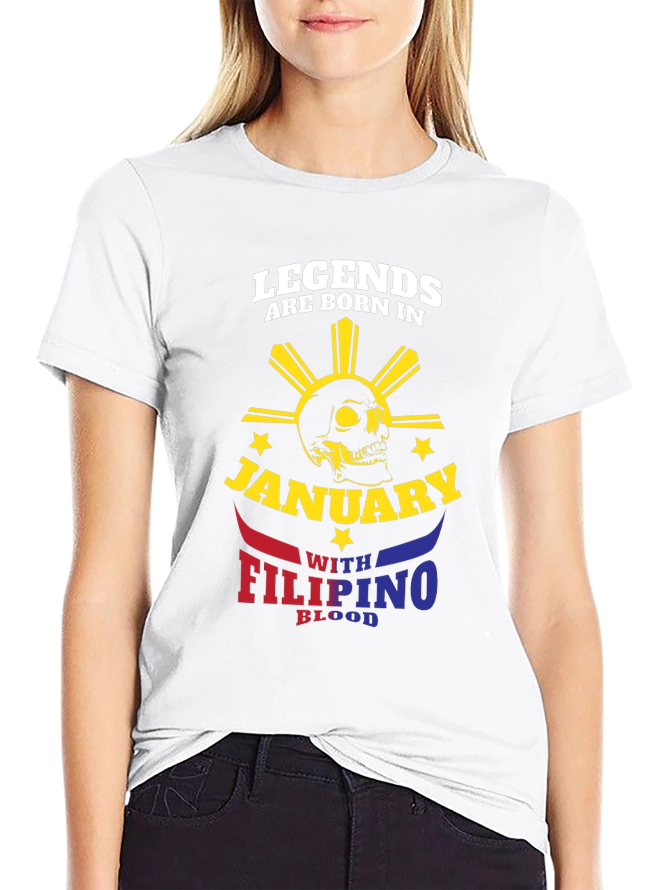 Legends Born in January Filipino Blood T-Shirt