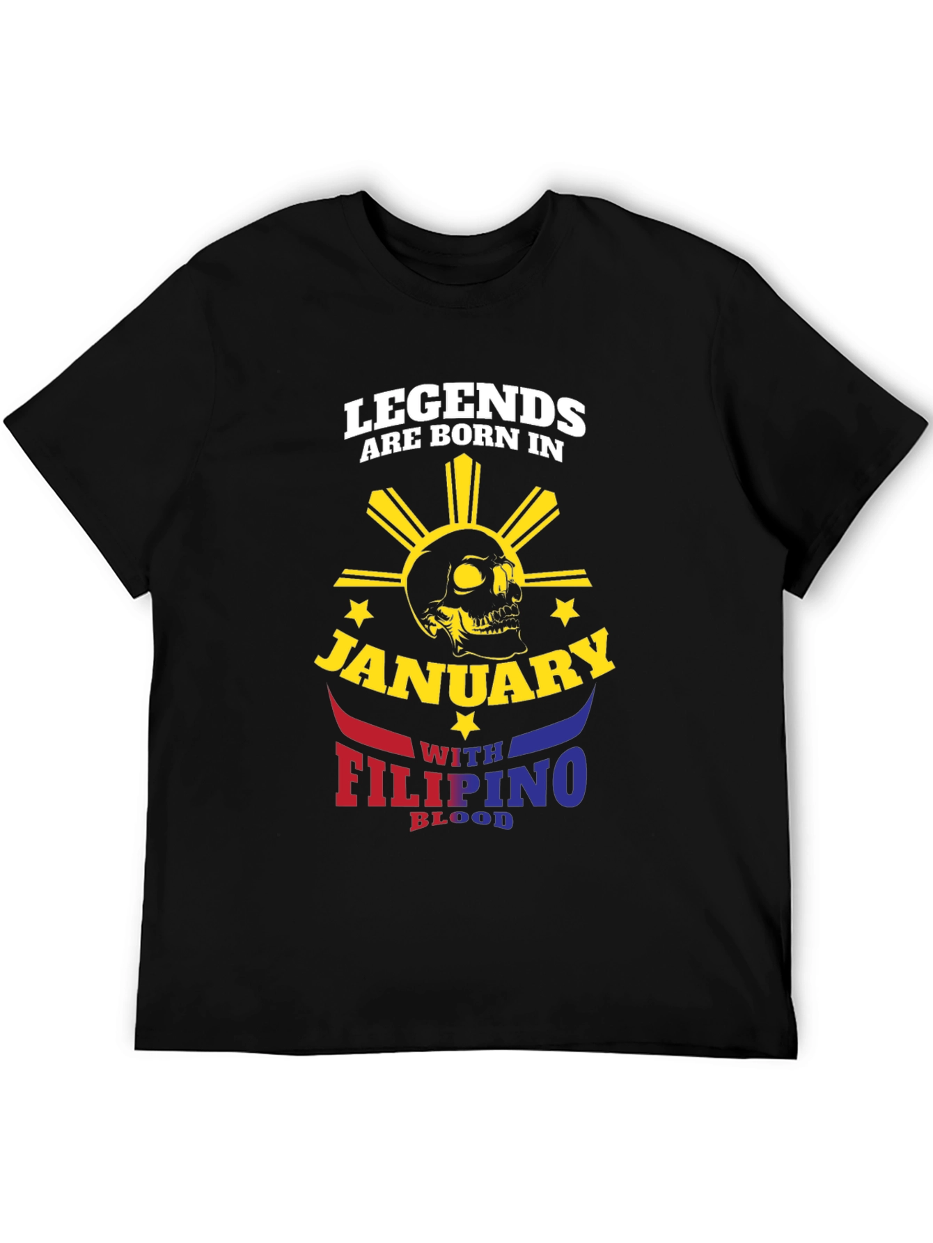 Legends Born in January Filipino Blood T-Shirt