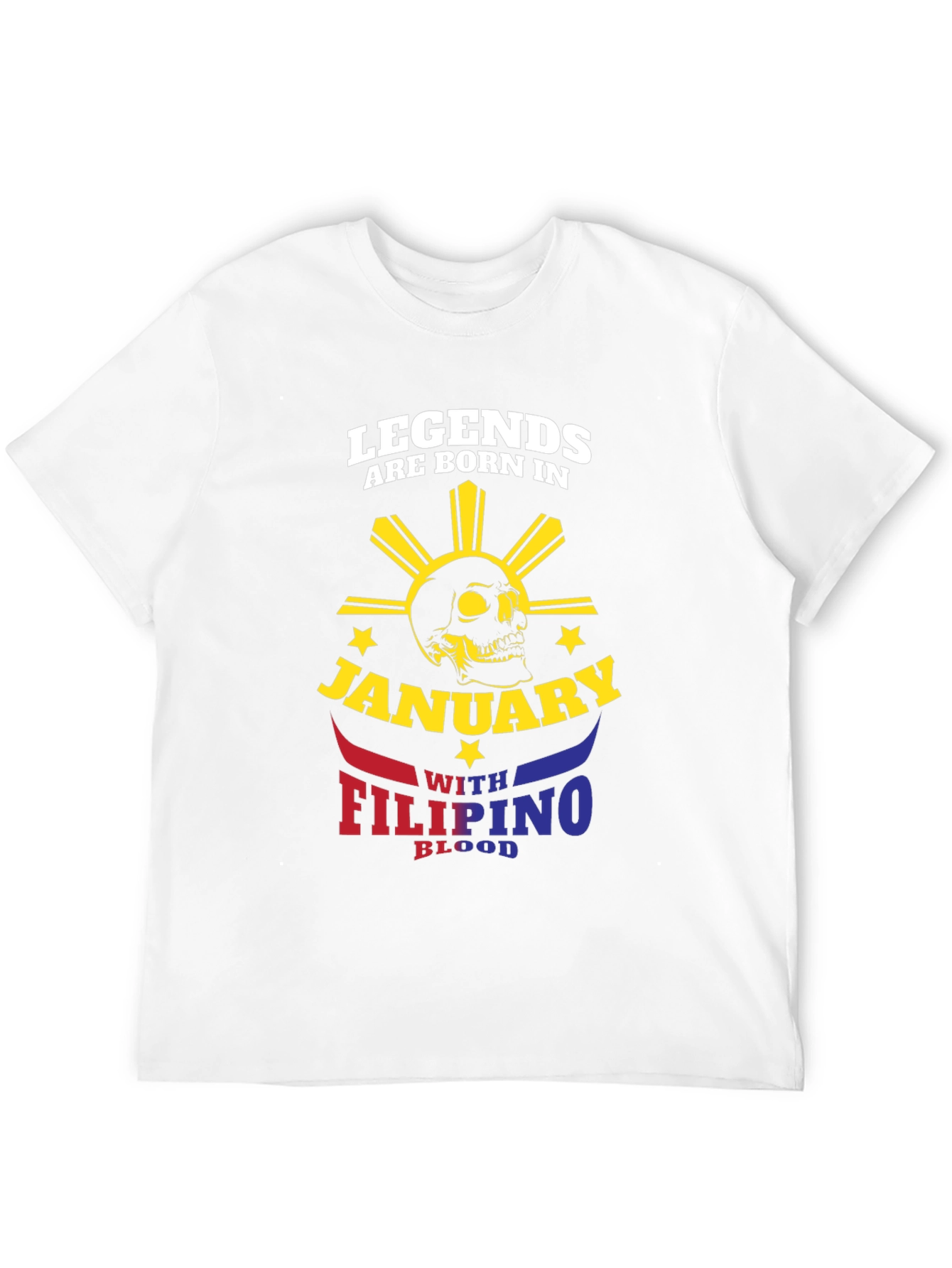 Legends Born in January Filipino Blood T-Shirt