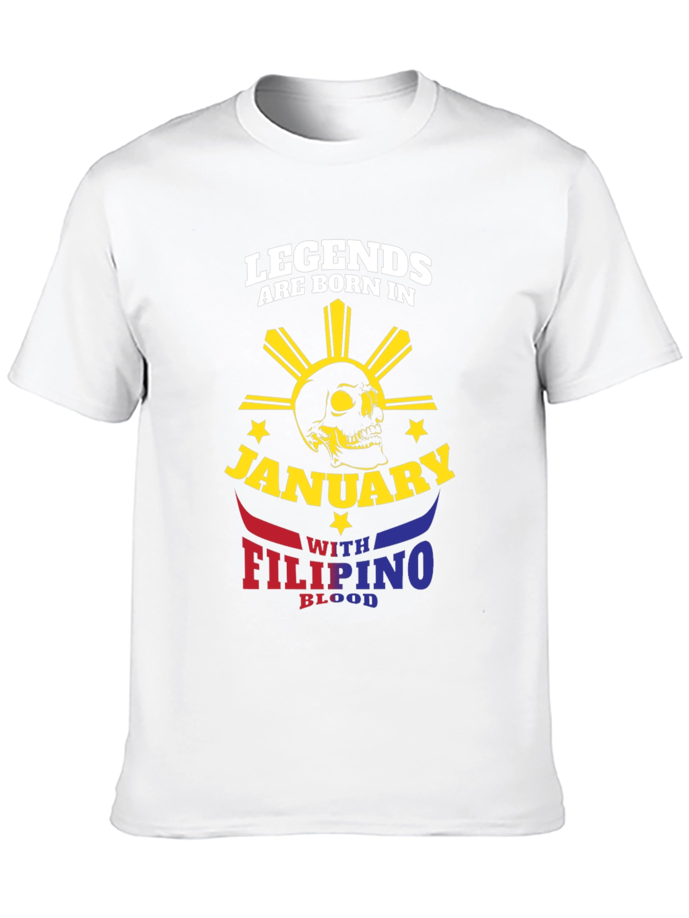 Legends Born in January Filipino Blood T-Shirt