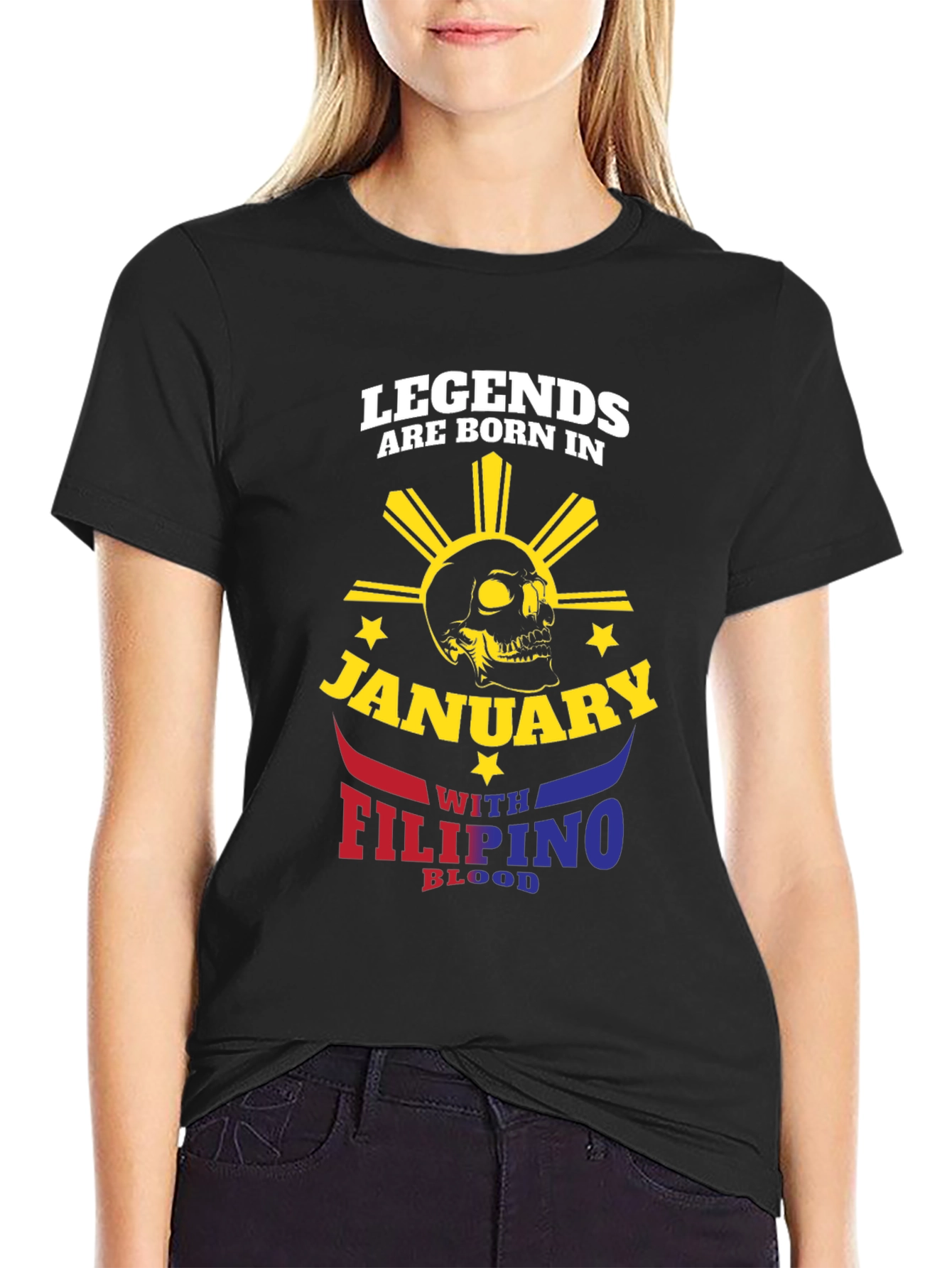 Legends Born in January Filipino Blood T-Shirt